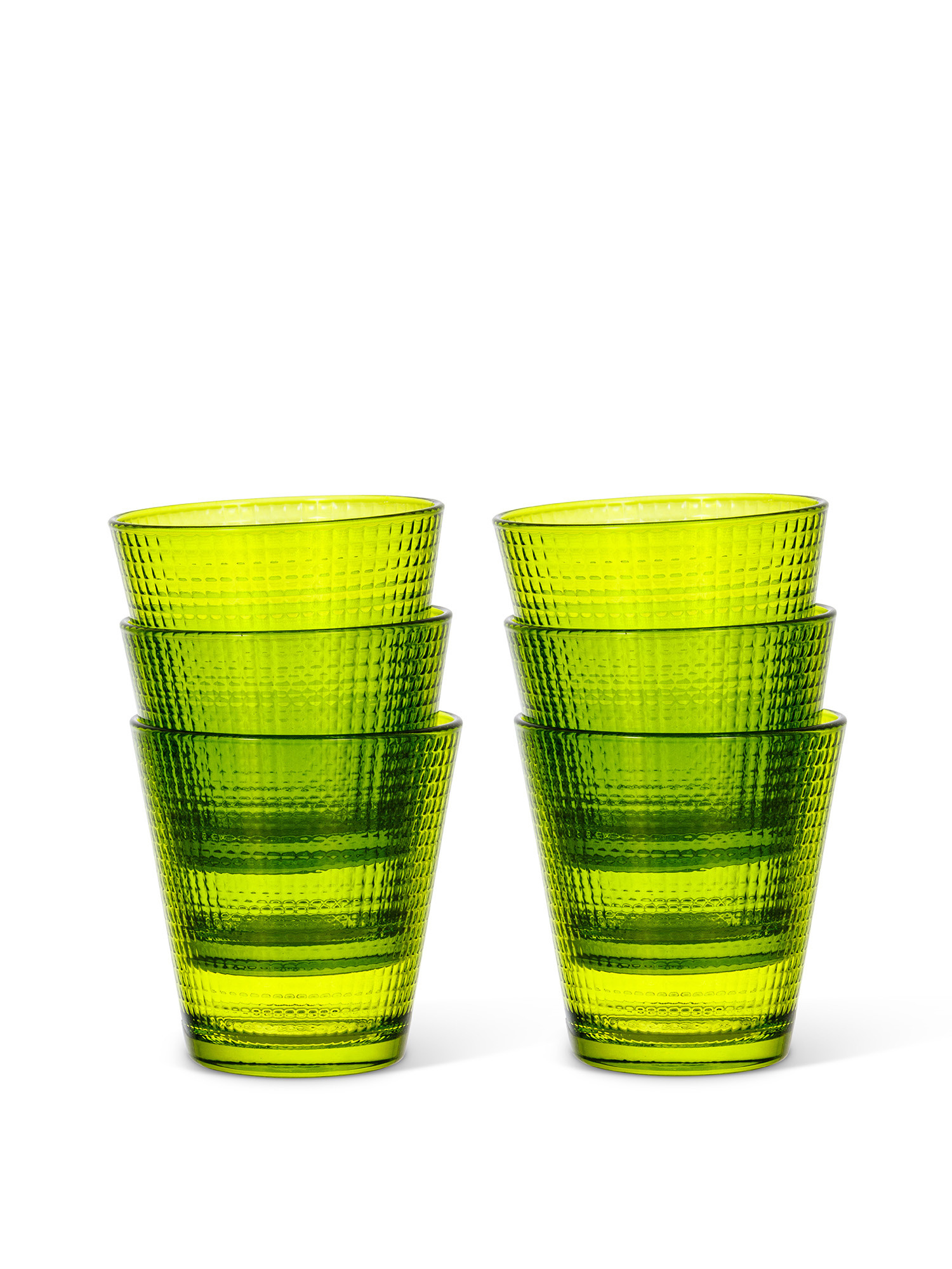 Set 6 bicchieri vetro Generation, Verde, large image number 0