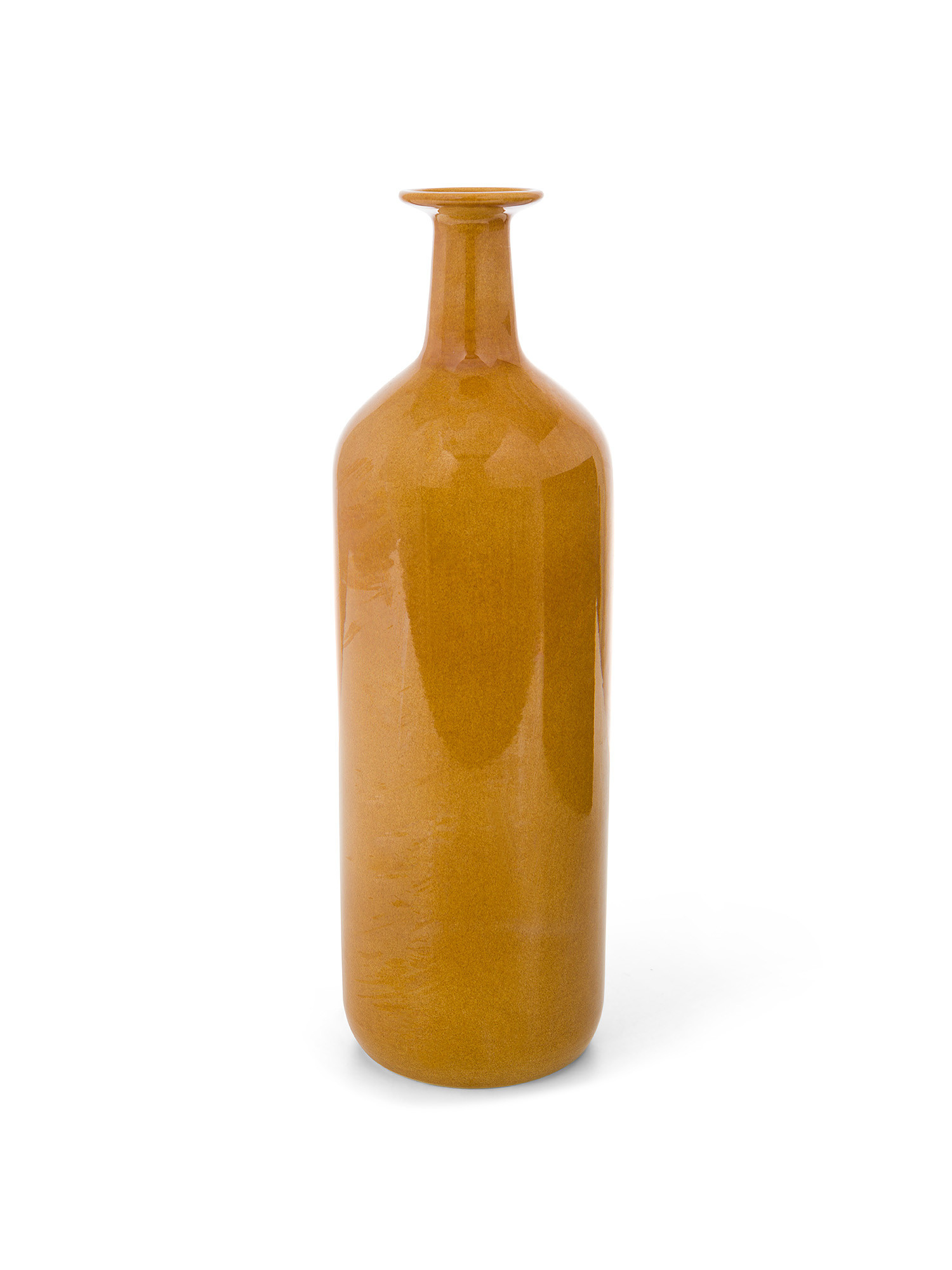 Bottiglia decorativa prodotta artigianalmente, Giallo ocra, large image number 0