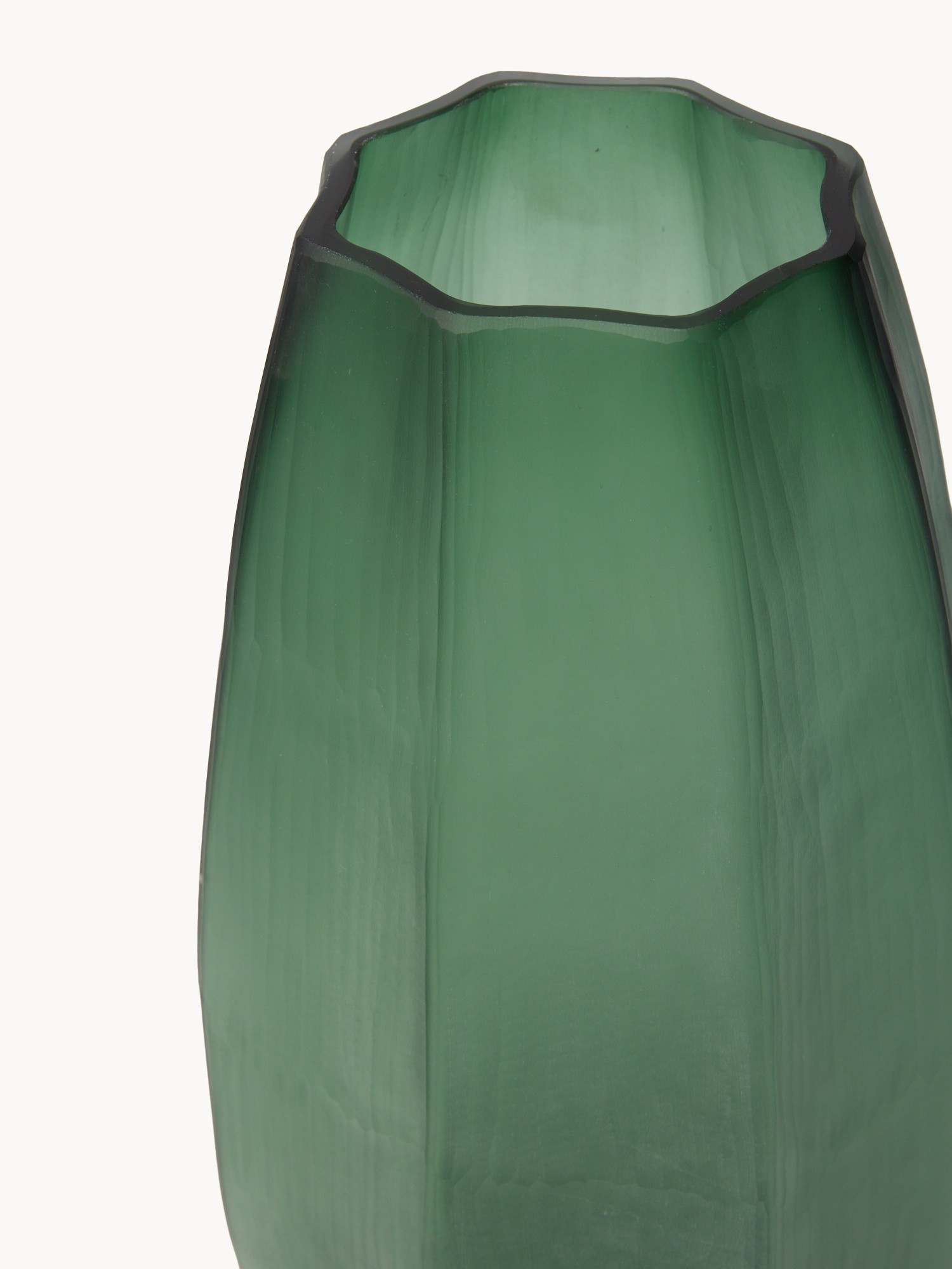 Colored glass vase, Green, large image number 1