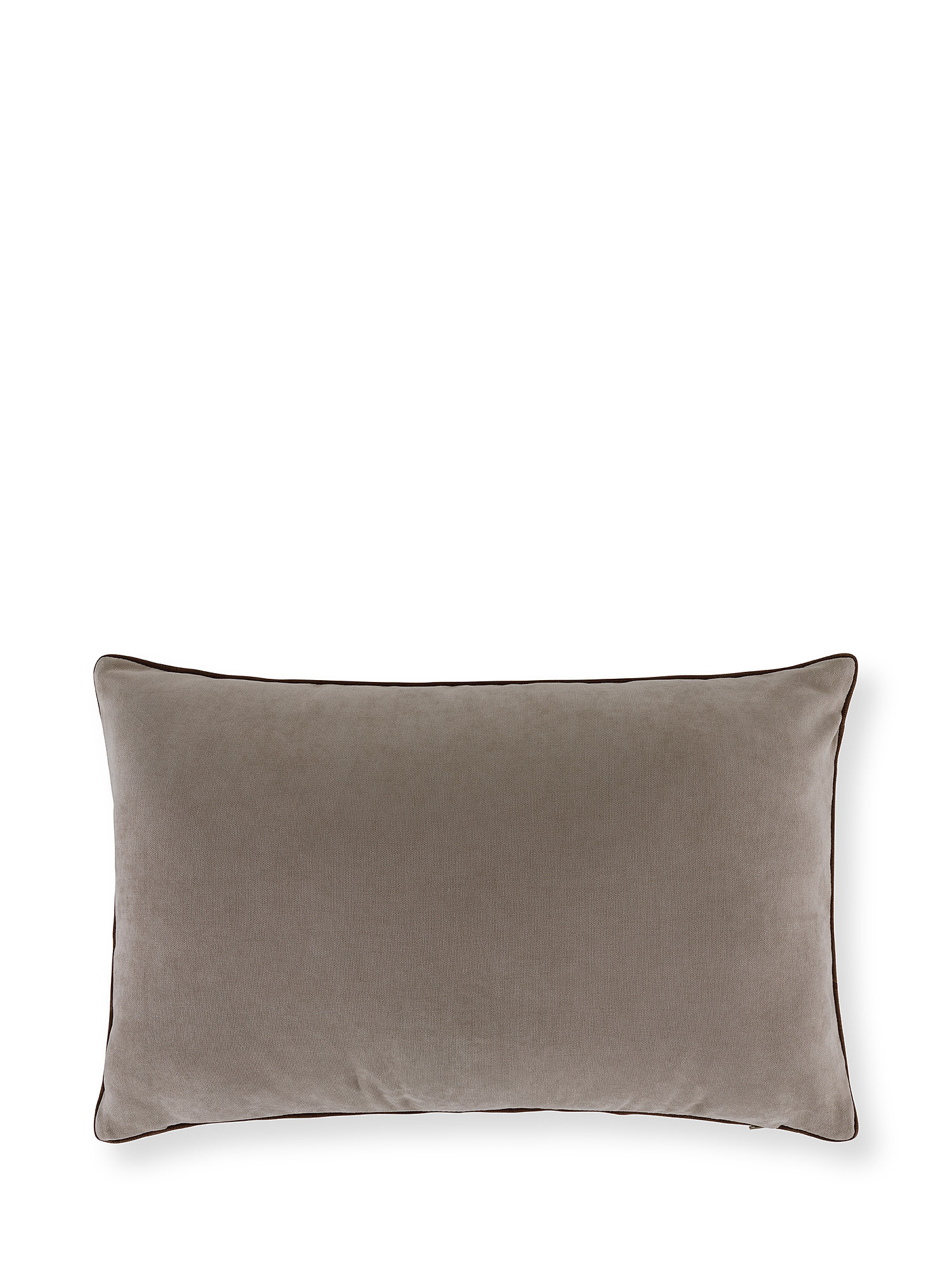 Jacquard cushion with piping 35x55cm, Brown, large image number 1