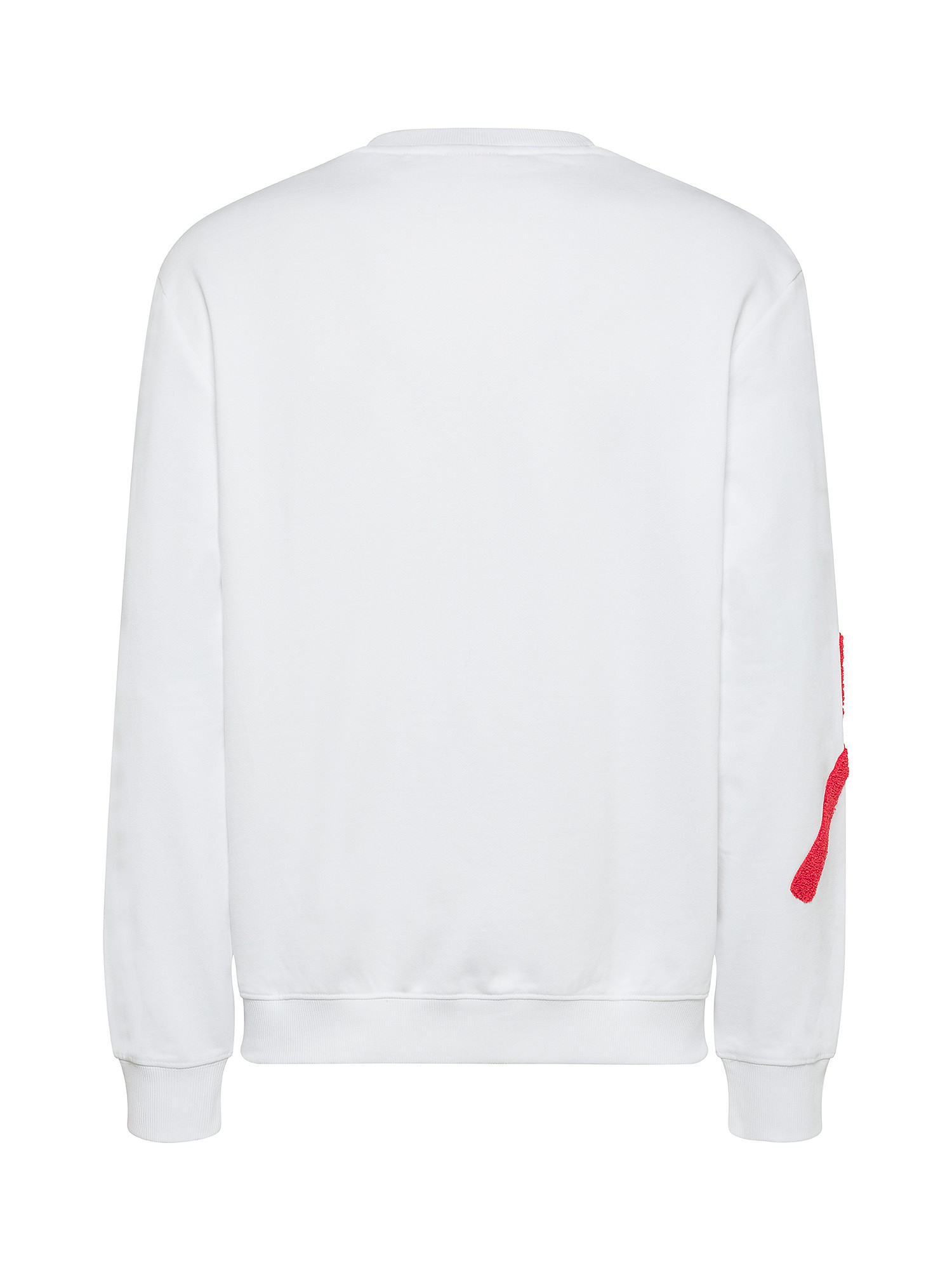 Hugo - Sweatshirt with embroidered logo in cotton, White, large image number 1