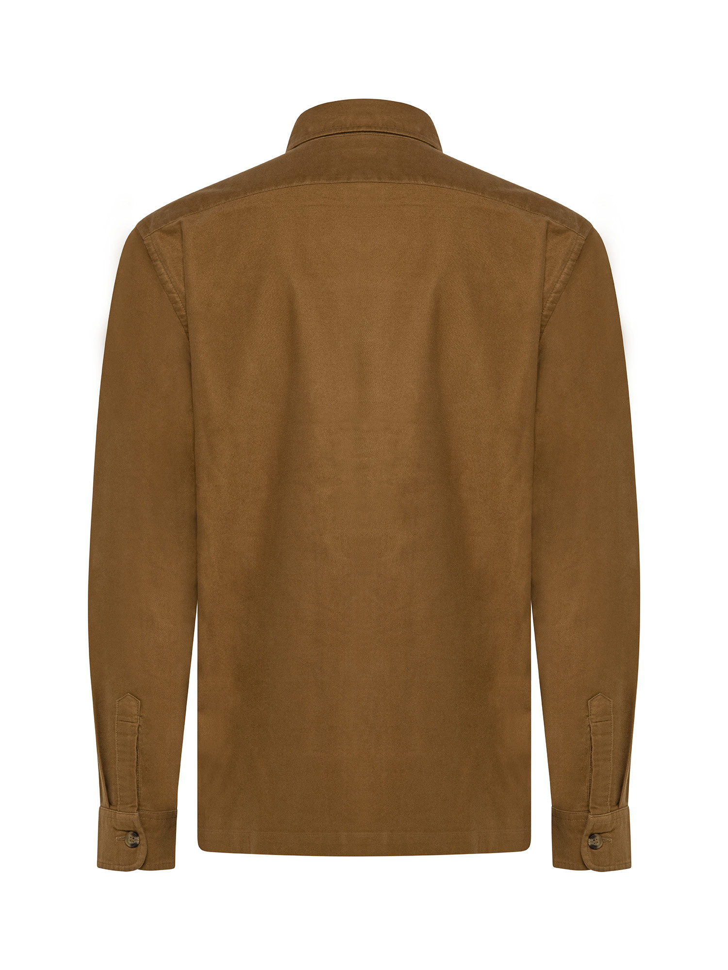 Oversized shirt in moleskin, Light Brown, large image number 1