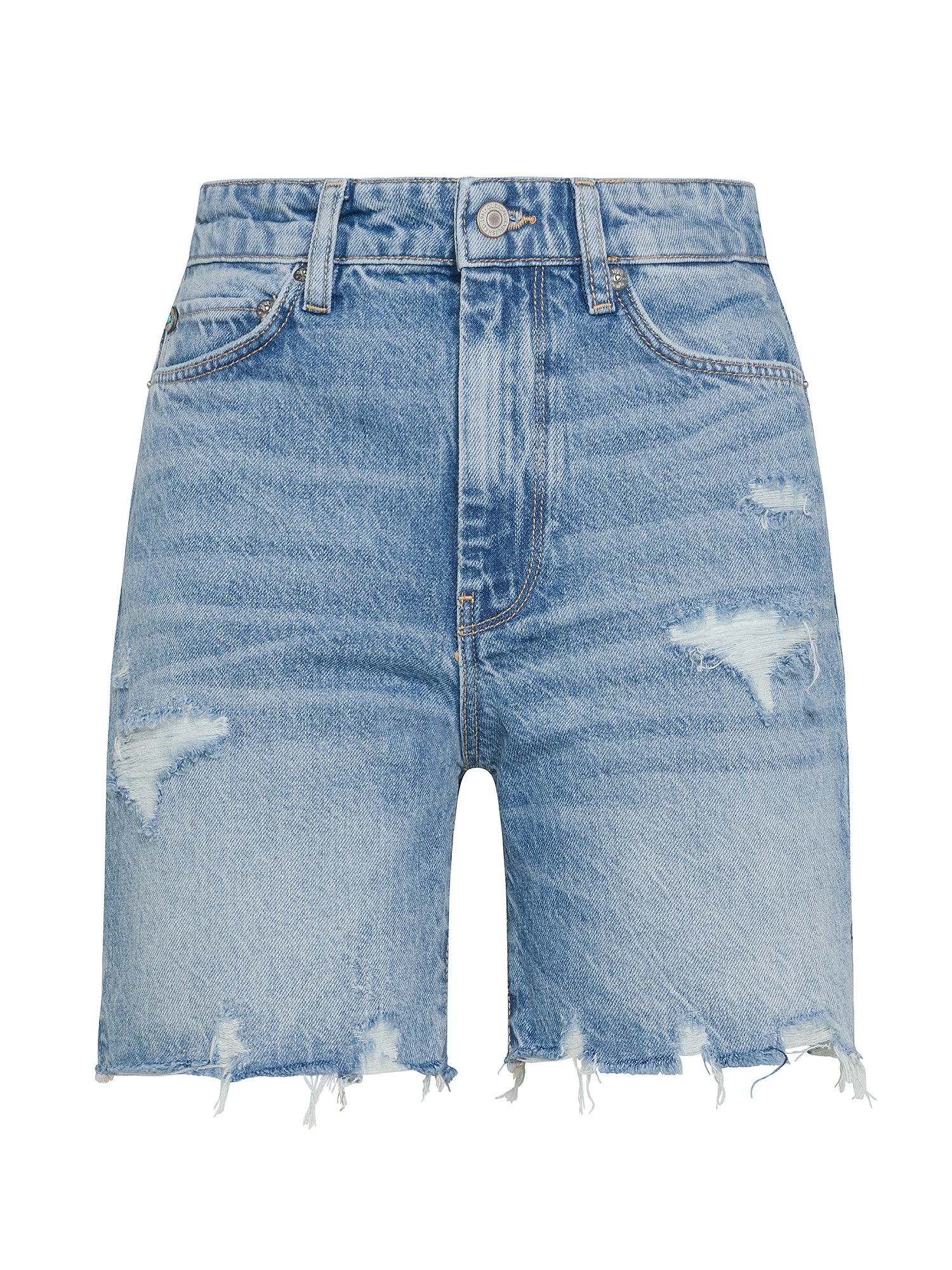 GUESS - Short in jeans a vita alta, Denim, large image number 0