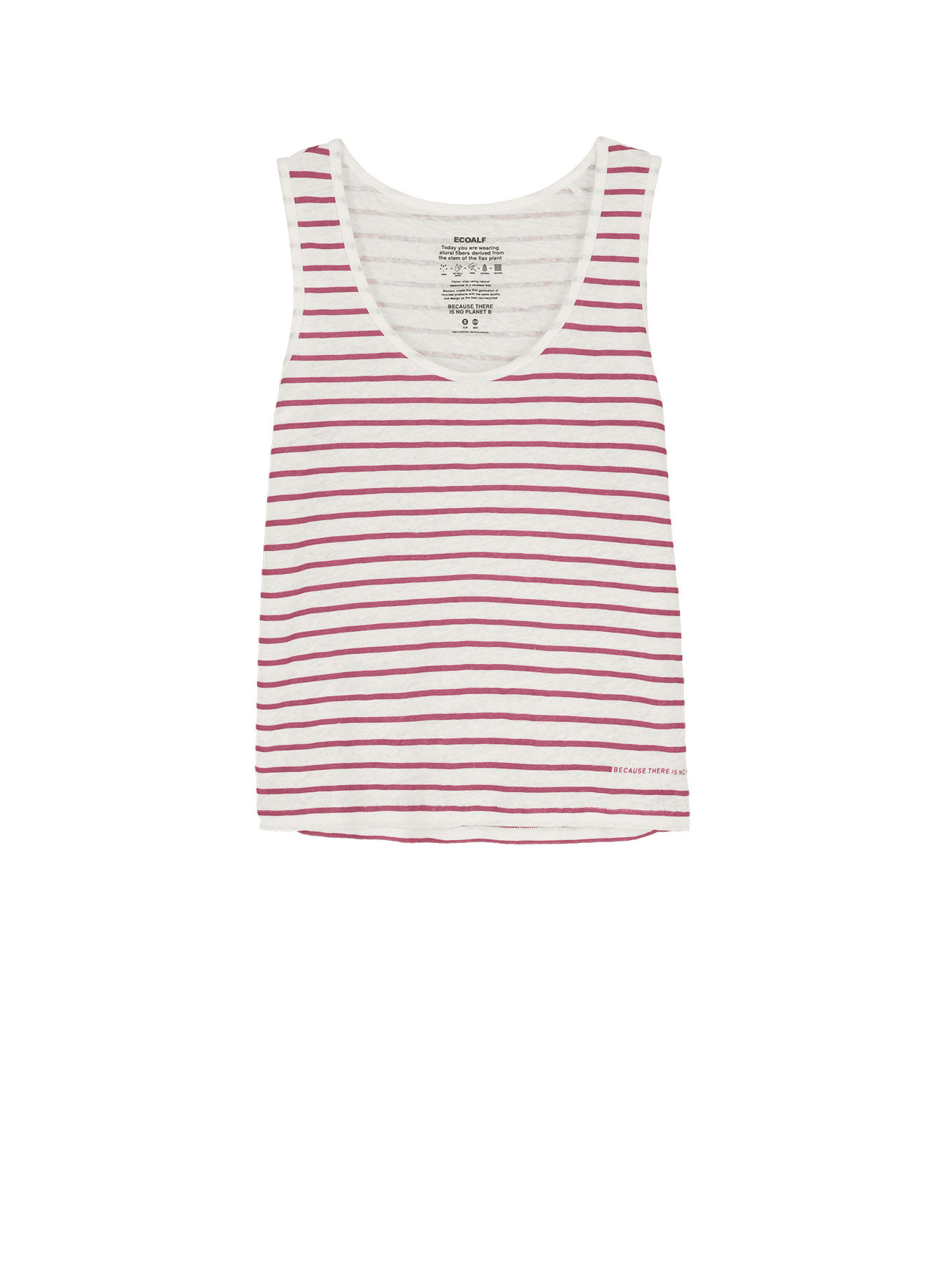 Striped tank top with V-neck, Red, large image number 0