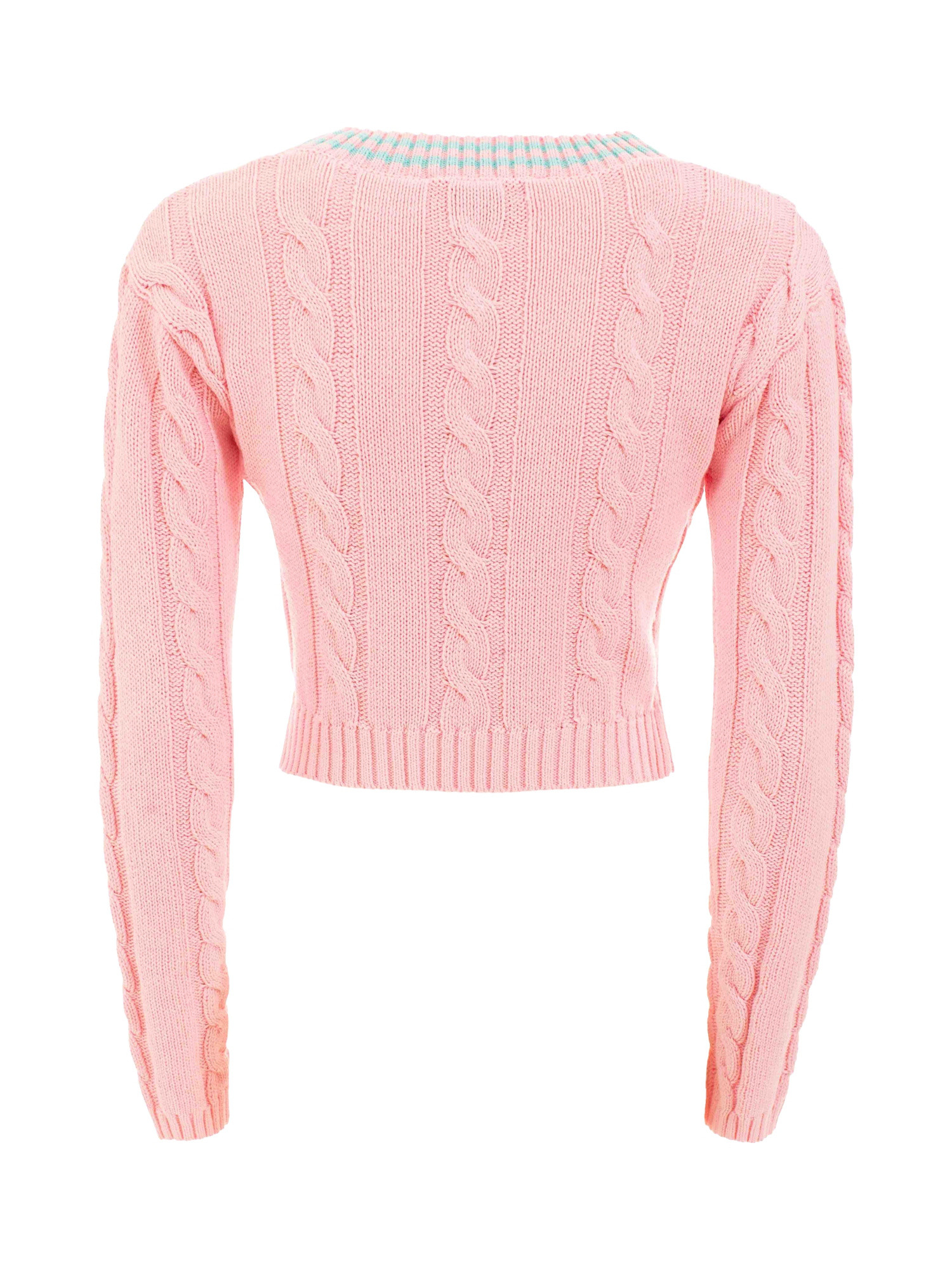 Chiara Ferragni - Cropped V-neck sweater, Pink, large image number 1