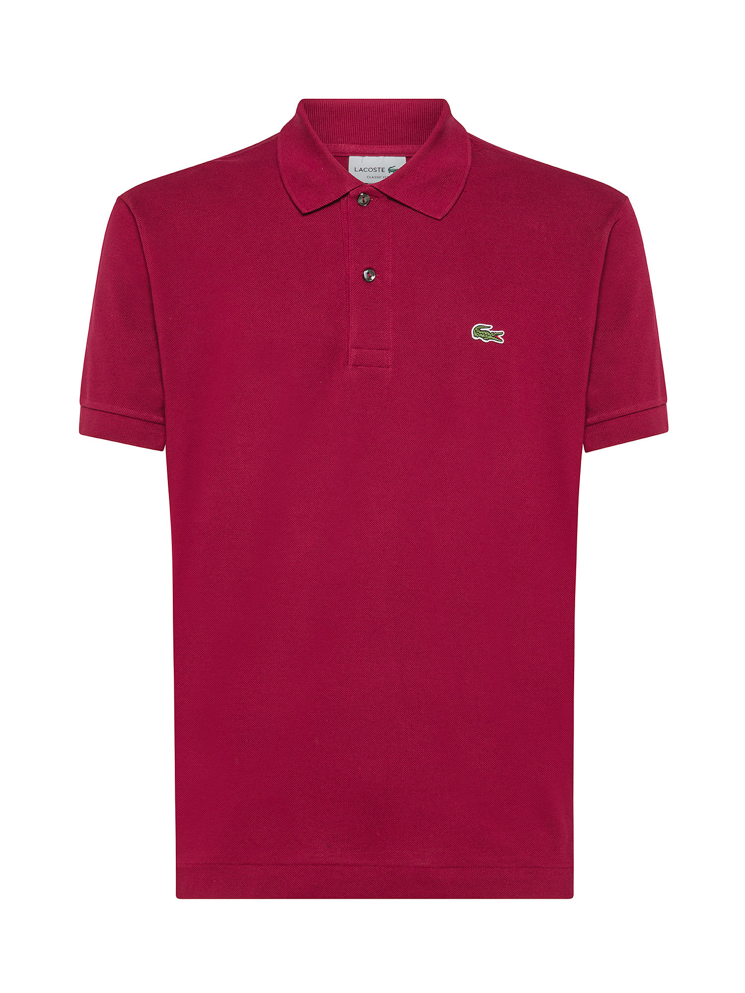 Lacoste - Classic cut polo shirt in petit piquè cotton, Dark Red, large image number 0