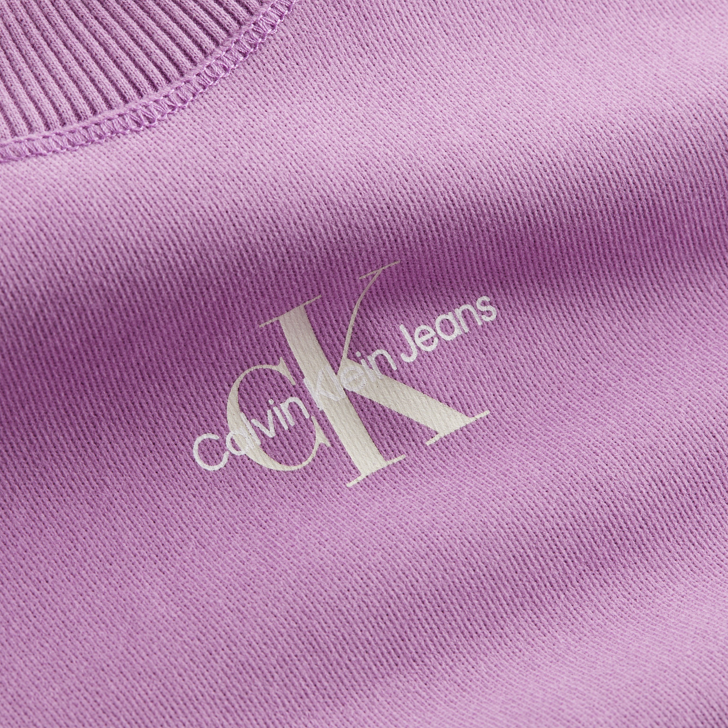 Calvin Klein Jeans - Cotton sweatshirt with logo, Purple, large image number 2