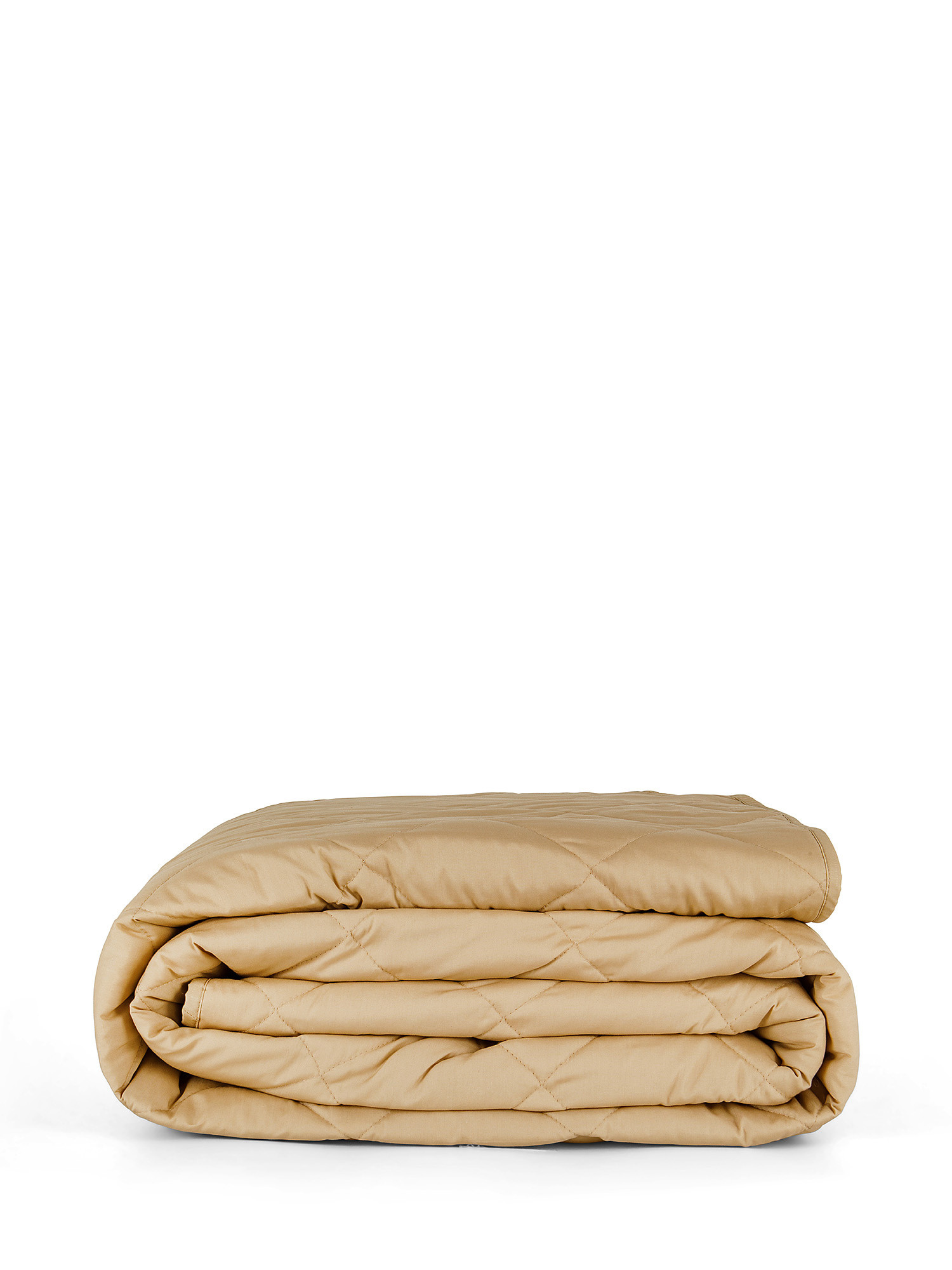Solid color cotton percale quilt, Beige, large image number 0