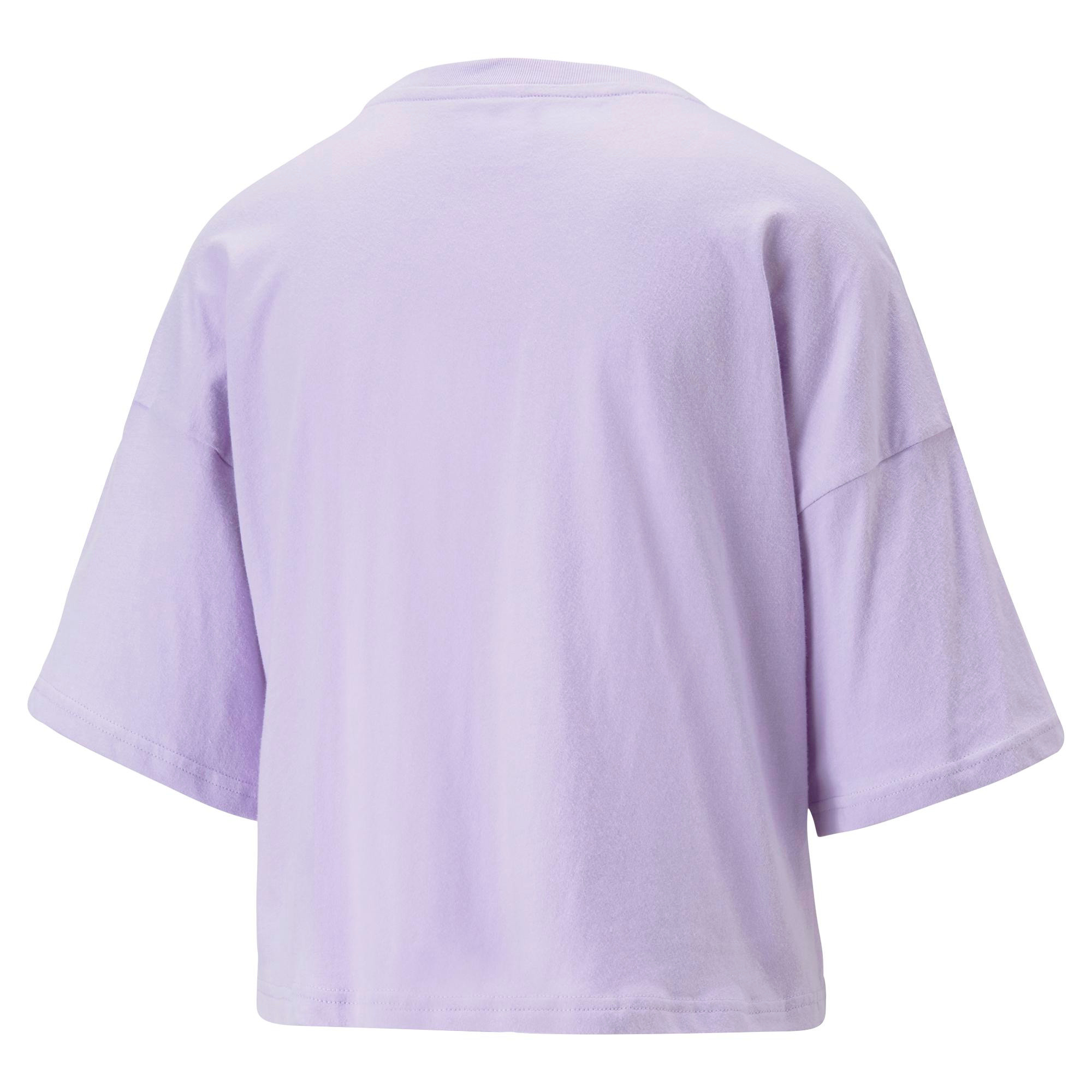 Puma - T-shirt oversize in cotone, Viola lilla, large image number 1