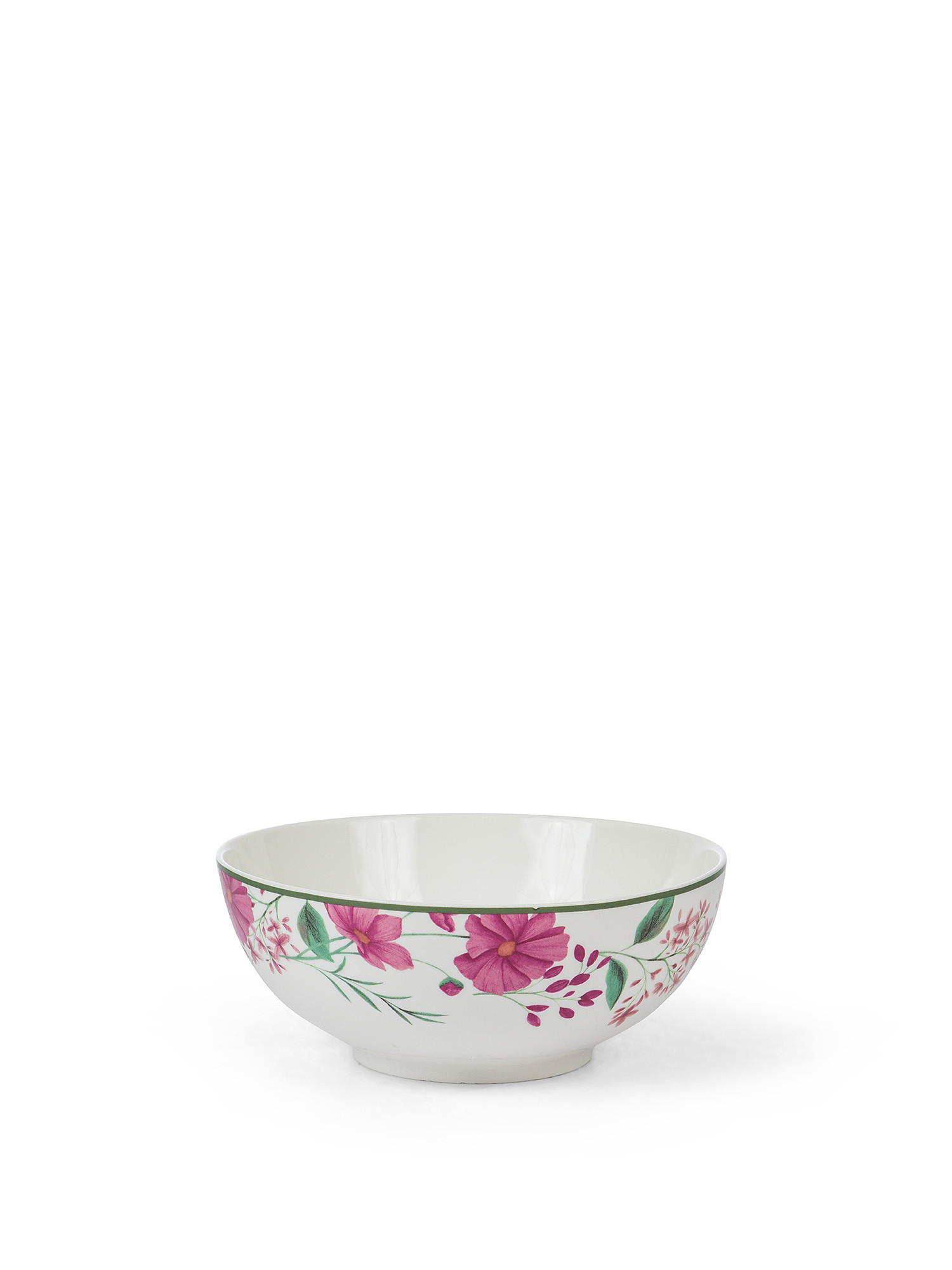 New bone china bowl with flower, Pink, large image number 0