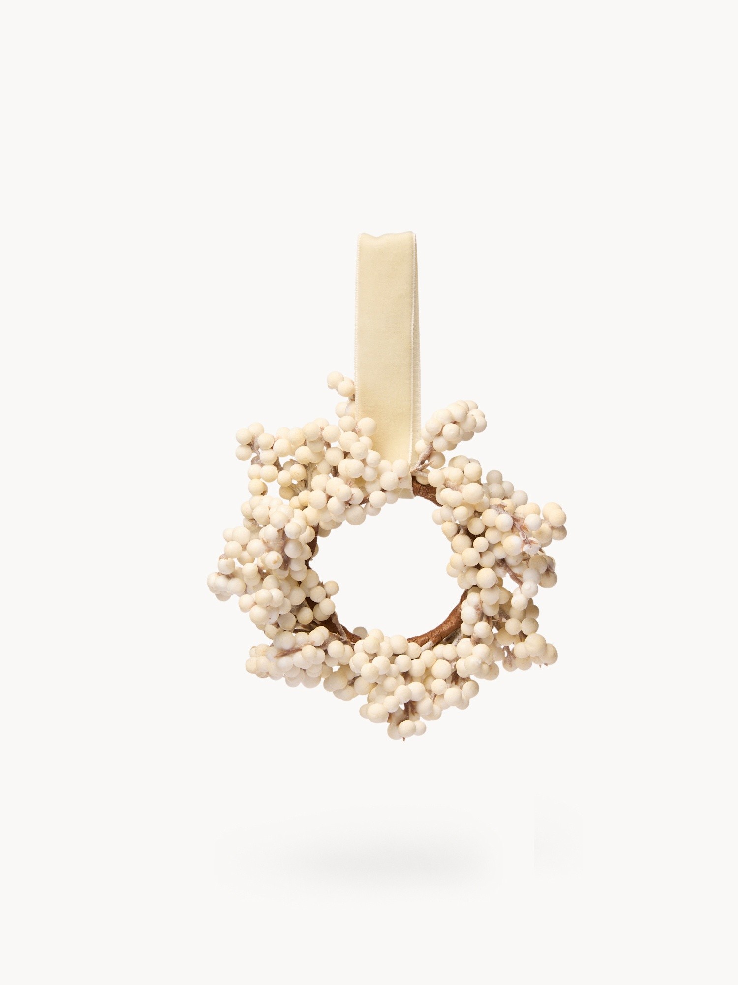 Small garland decoration with berries, White, large image number 0