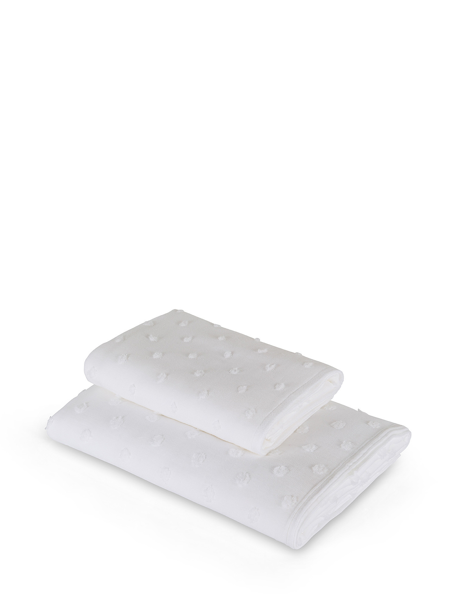 Asciugamano in spugna e garza Thermae, Bianco, large image number 0