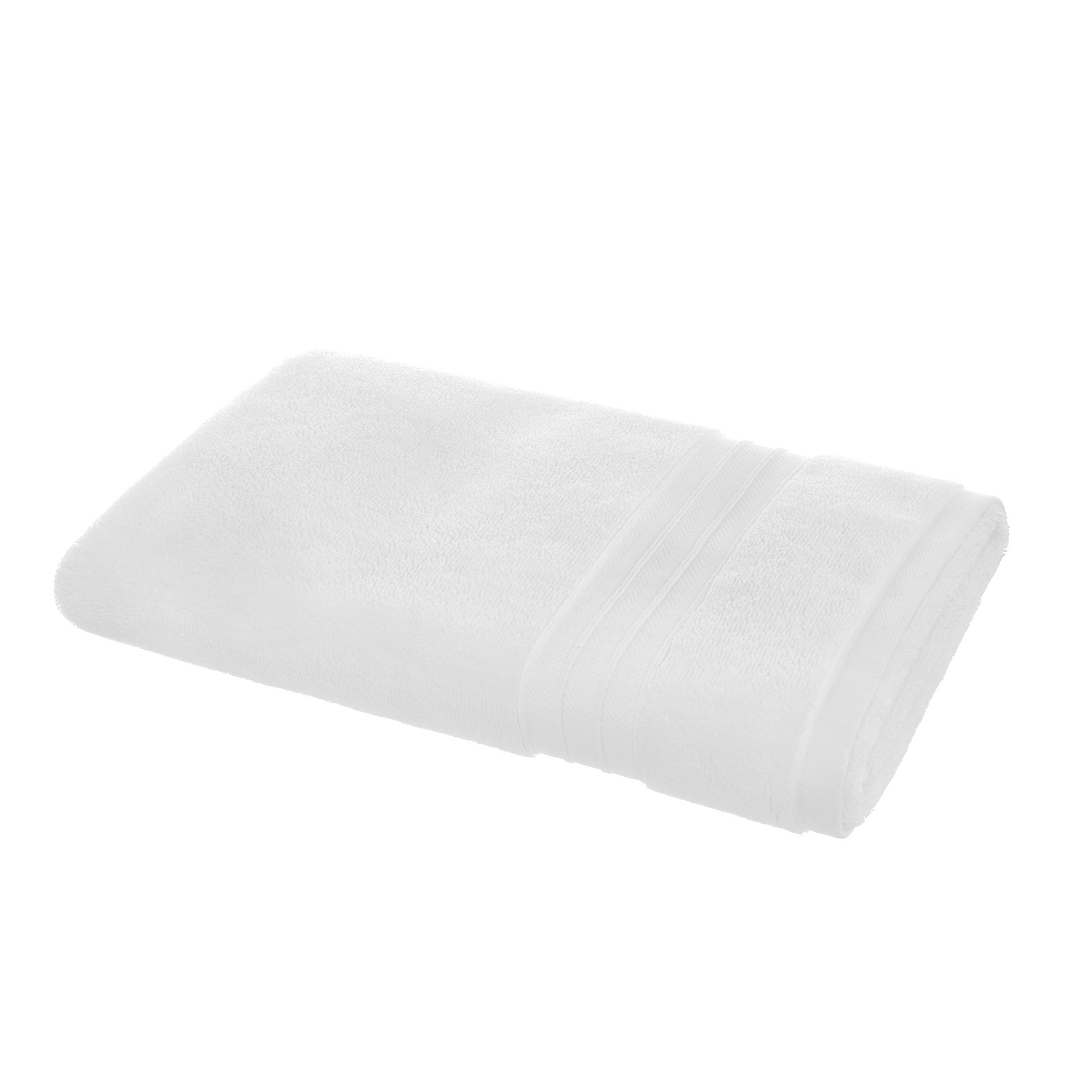 Asciugamano puro cotone tinta unita Thermae, Bianco, large image number 1