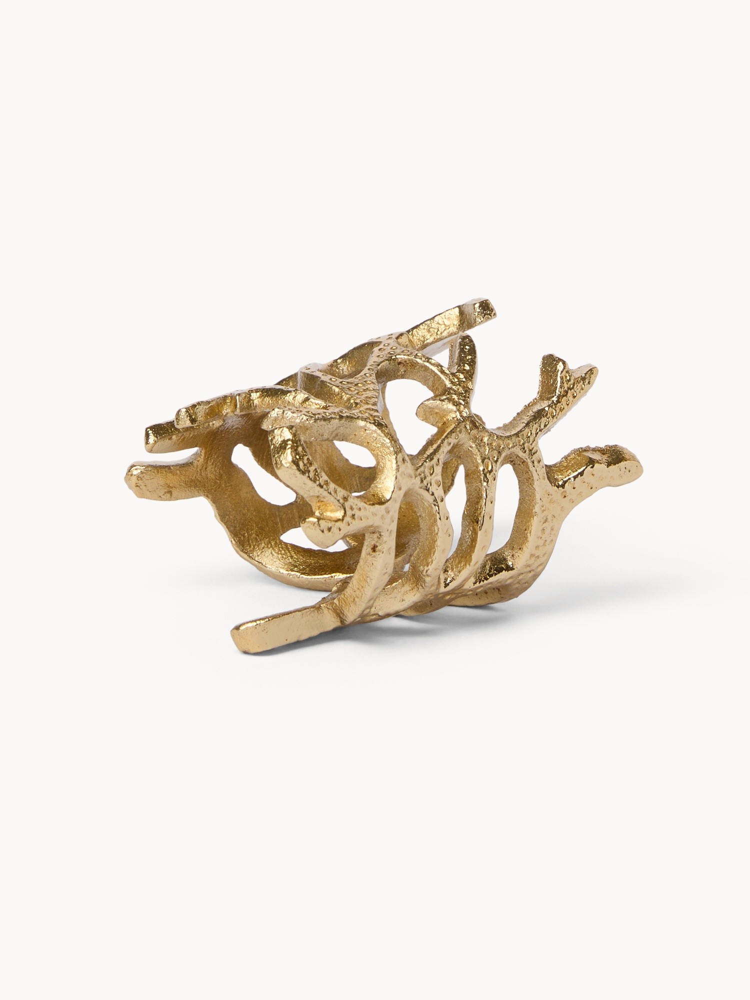 Portatovagliolo in alluminio a corallo, Oro, large image number 0