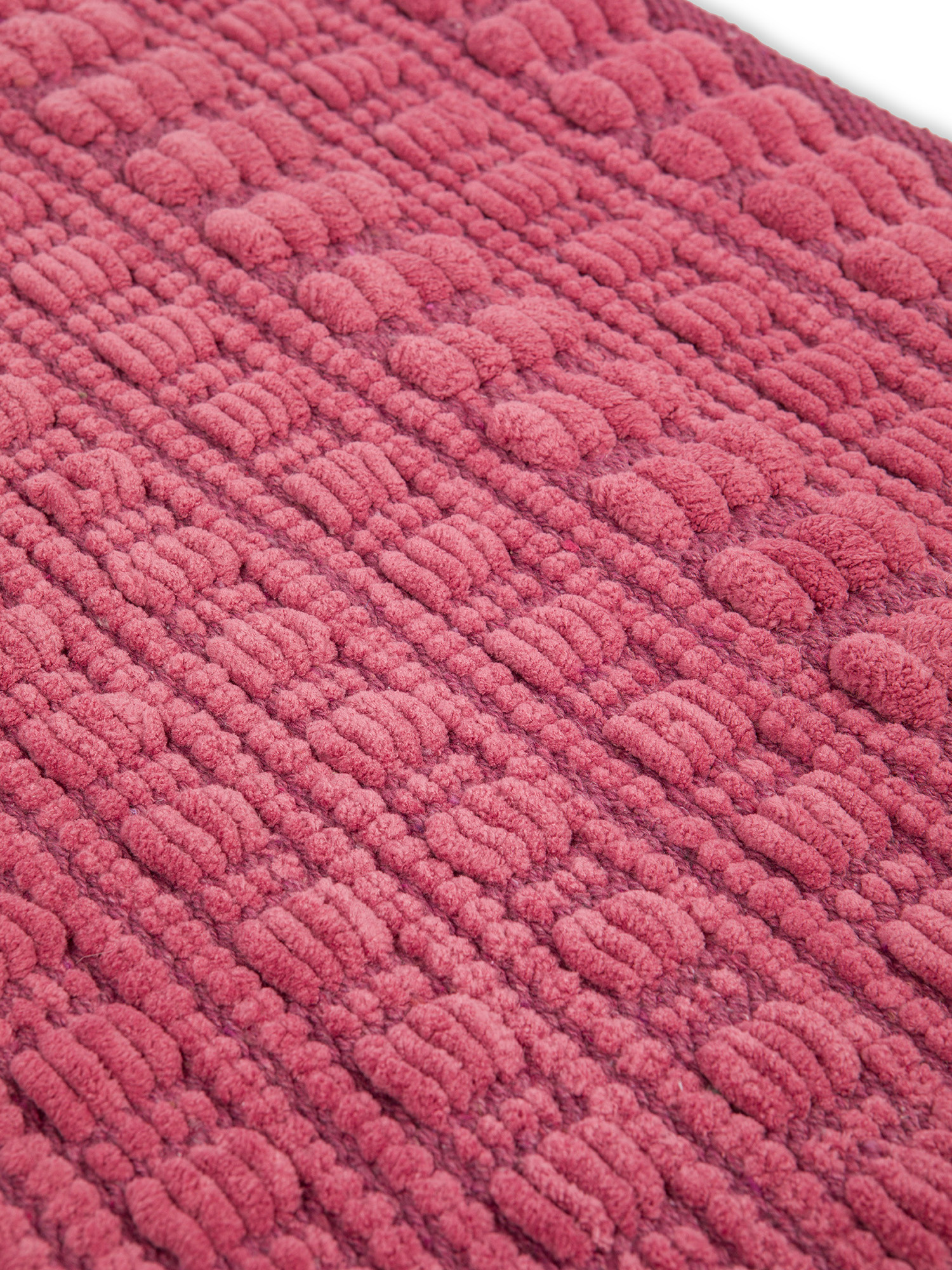 Tappeto bagno in cotone battuto e ciniglia, Rosa chiaro, large image number 1