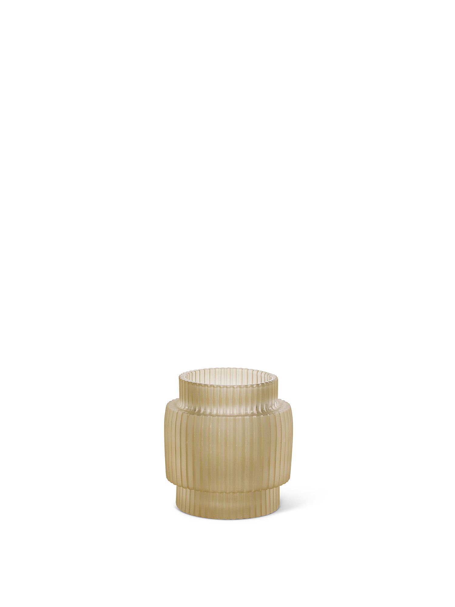 Vaso votivo vetro colorato in pasta, Giallo, large image number 0