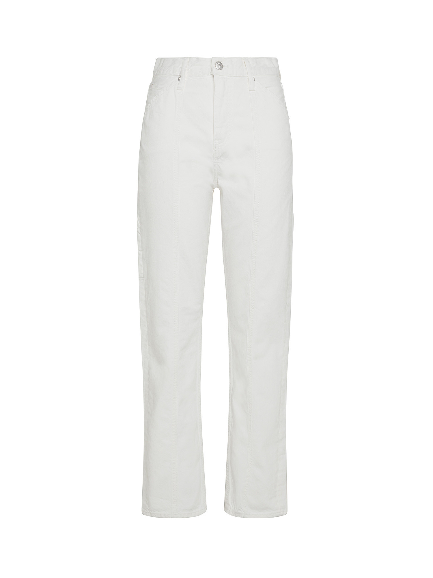 Calvin Klein Jeans - Straight cotton jeans, White, large image number 0
