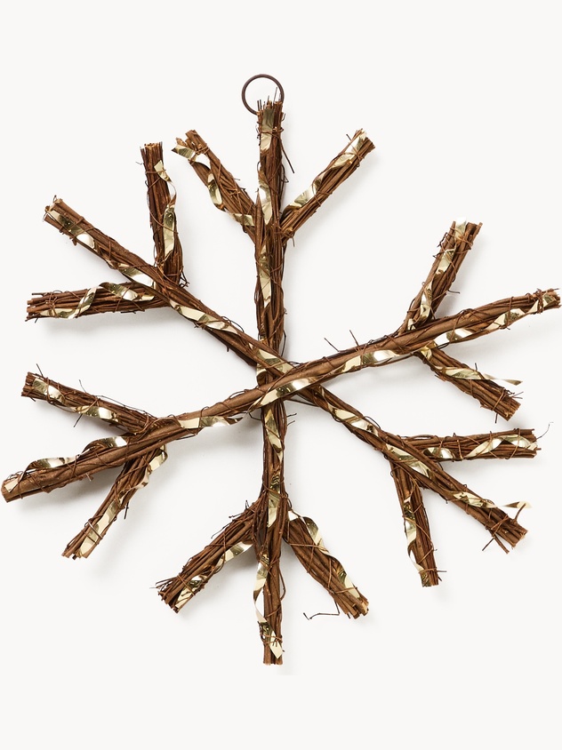 Rattan snowflake decoration
