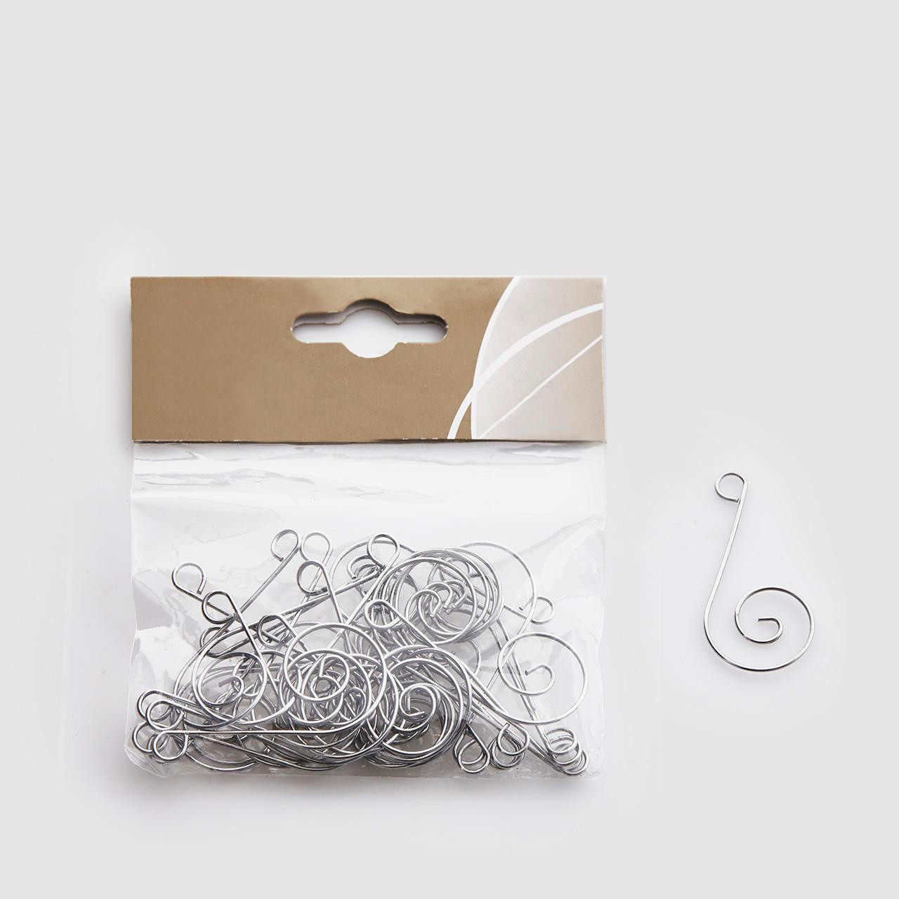 Hooks for decorations 30 pieces, Silver Grey, large image number 0