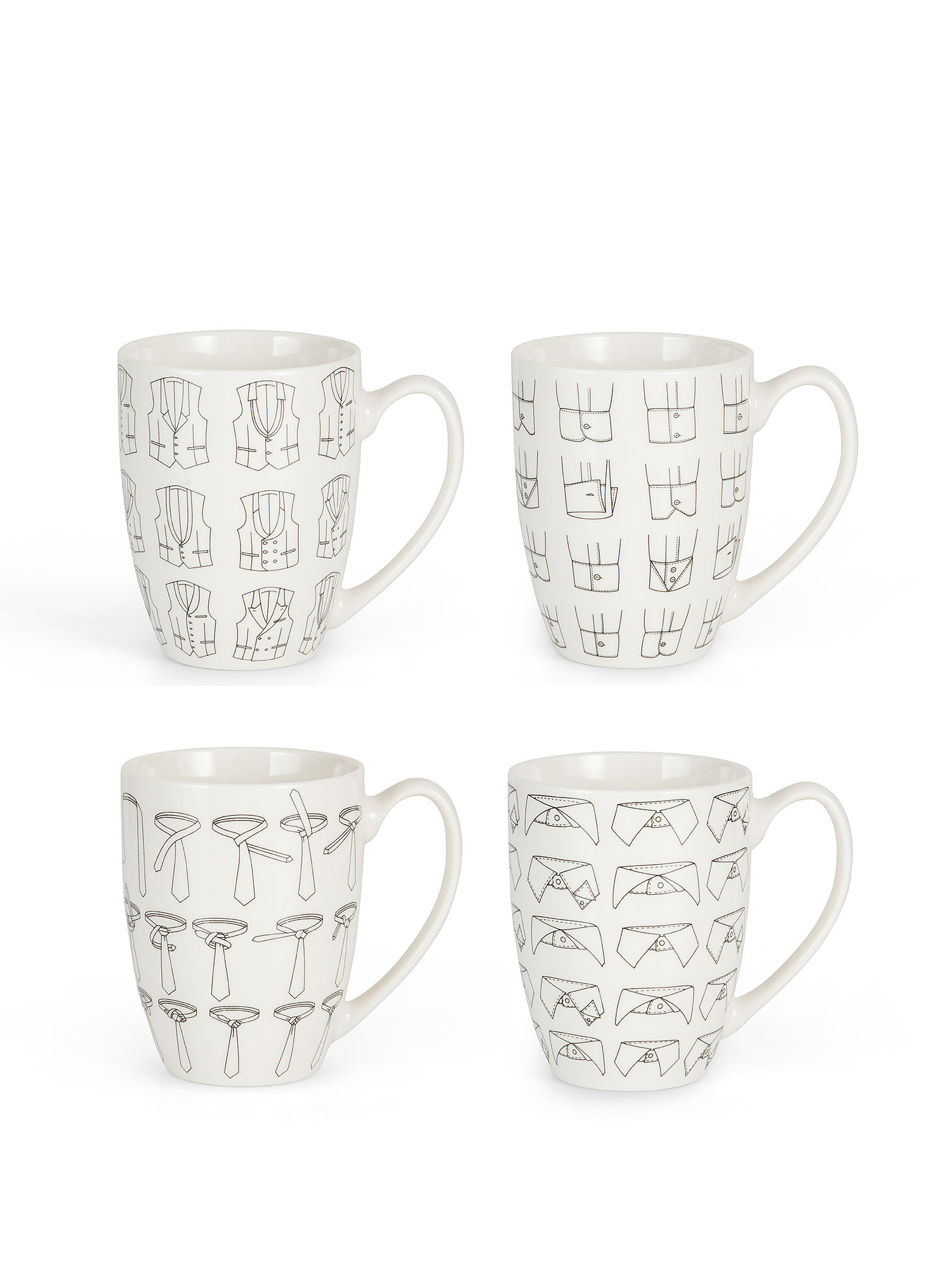 New bone china mug with decoration, White, large image number 0
