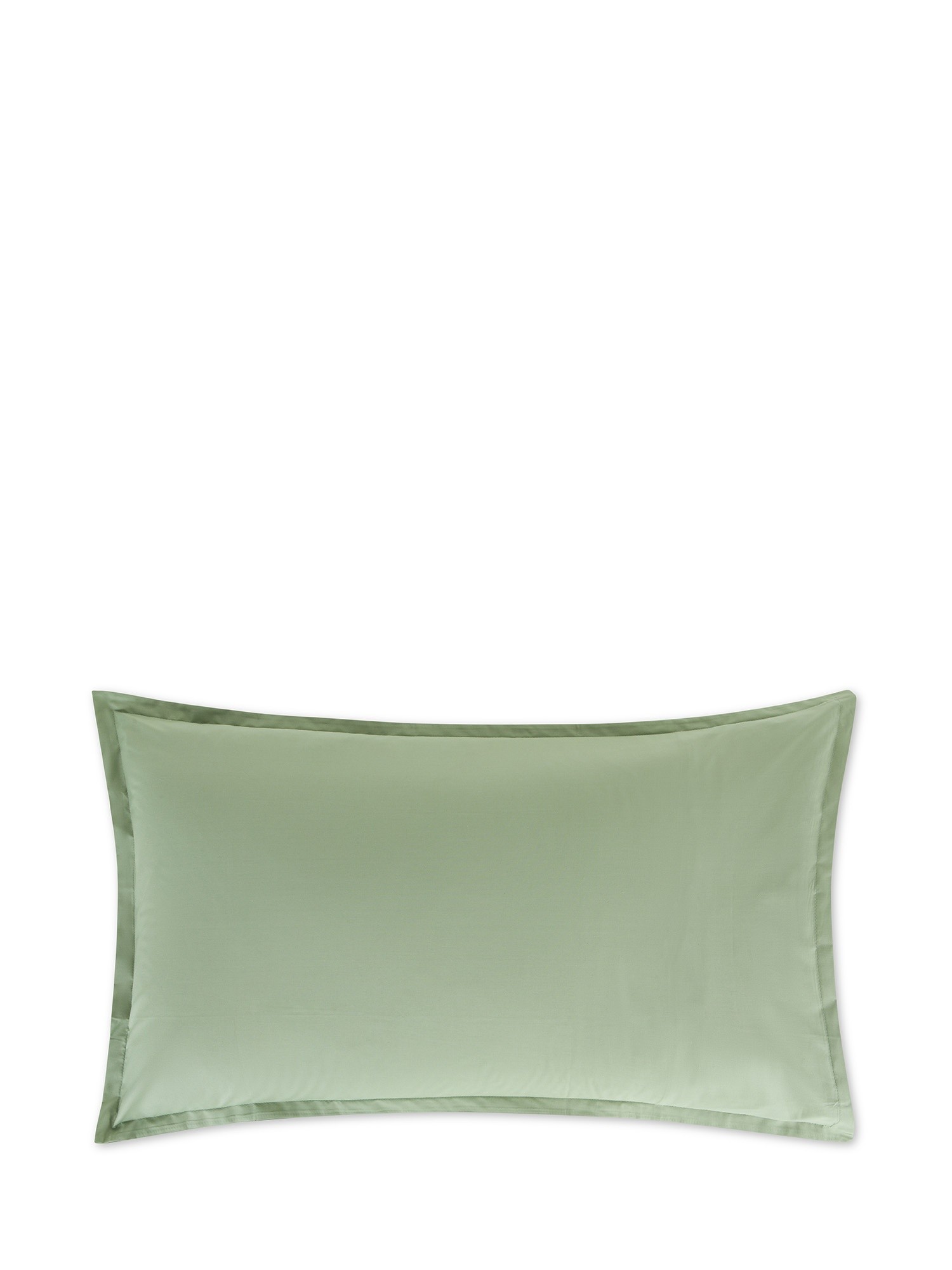Zefiro percale cotton pillowcase, Green, large image number 0