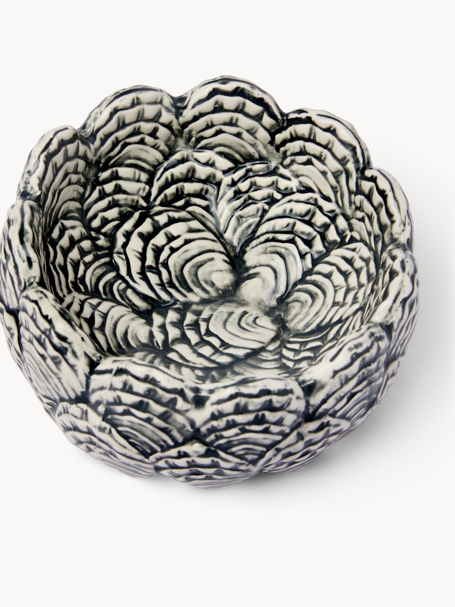 Coppa in ceramica dettaglio ostriche, Bianco/Grigio, large image number 1