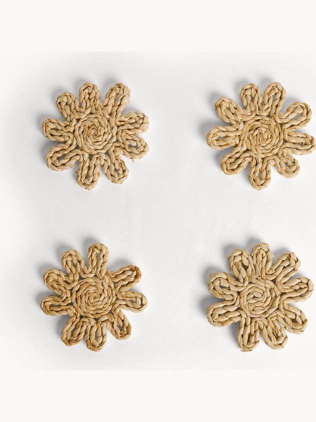 Set 4 sottobicchieri in fibra di mais