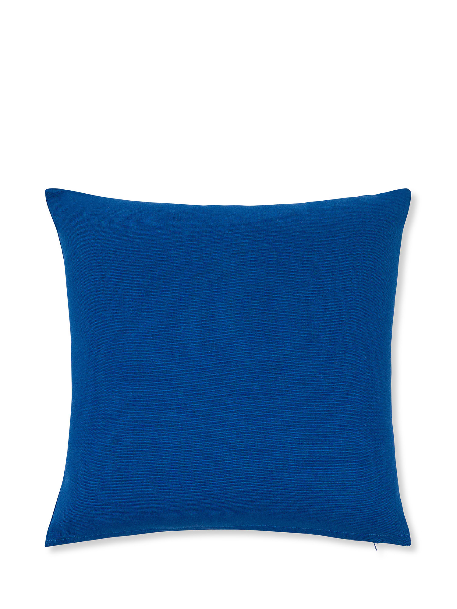 Cotton cushion with embroidered frame 45x45cm, Royal Blue, large image number 1