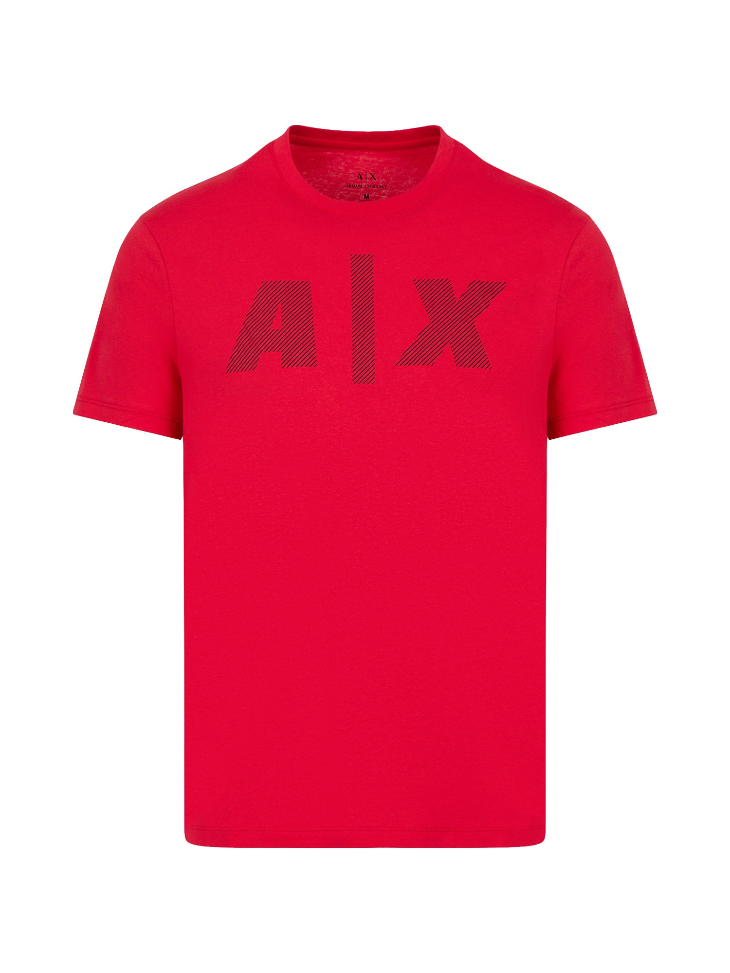 Armani Exchange - T-shirt con stampa logo regular fit, Rosso, large image number 0