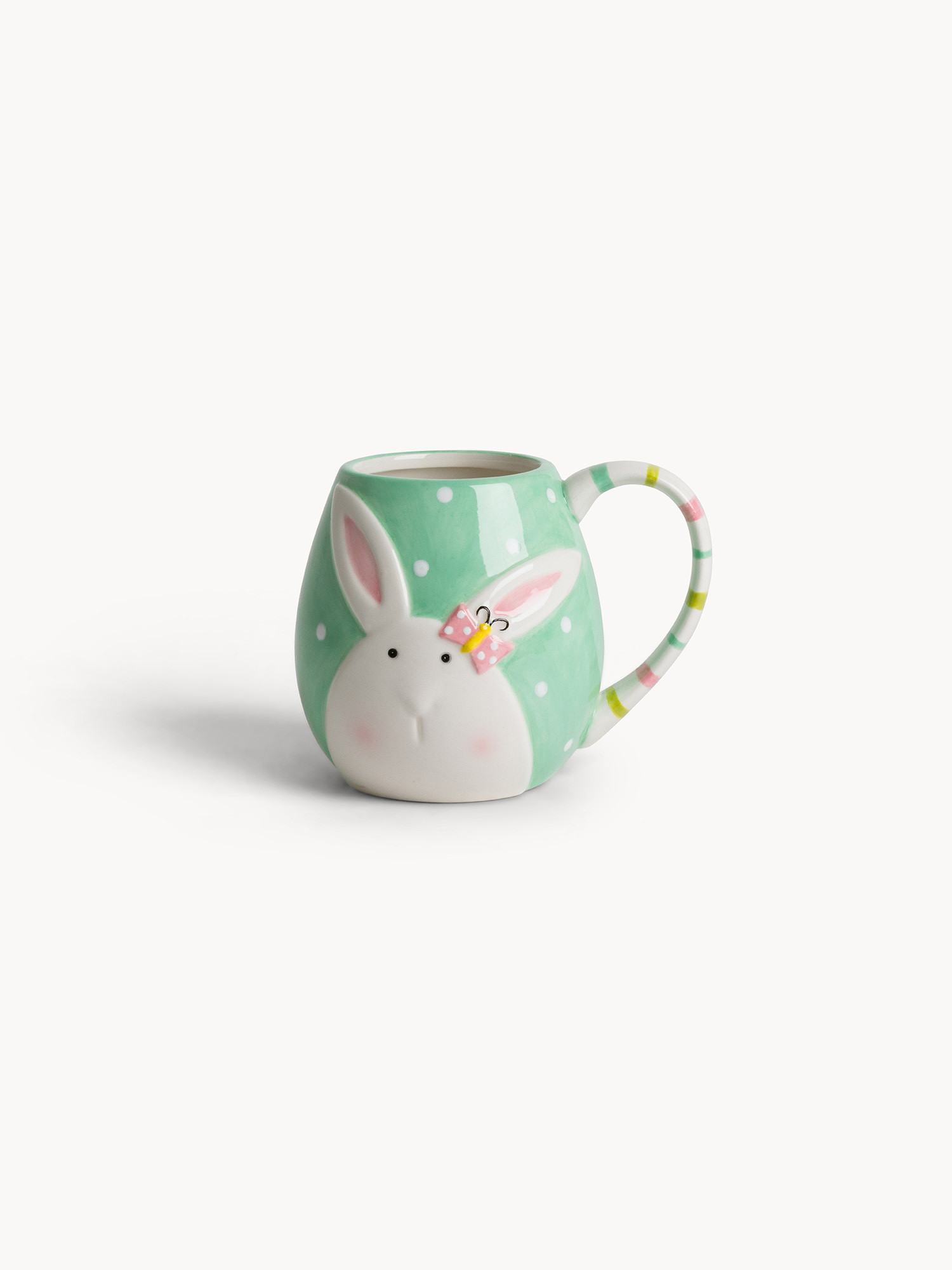 Rabbit decoration ceramic mug, Multicolor, large image number 0