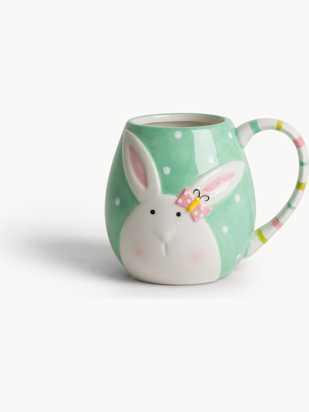 Mug in ceramica decoro coniglio