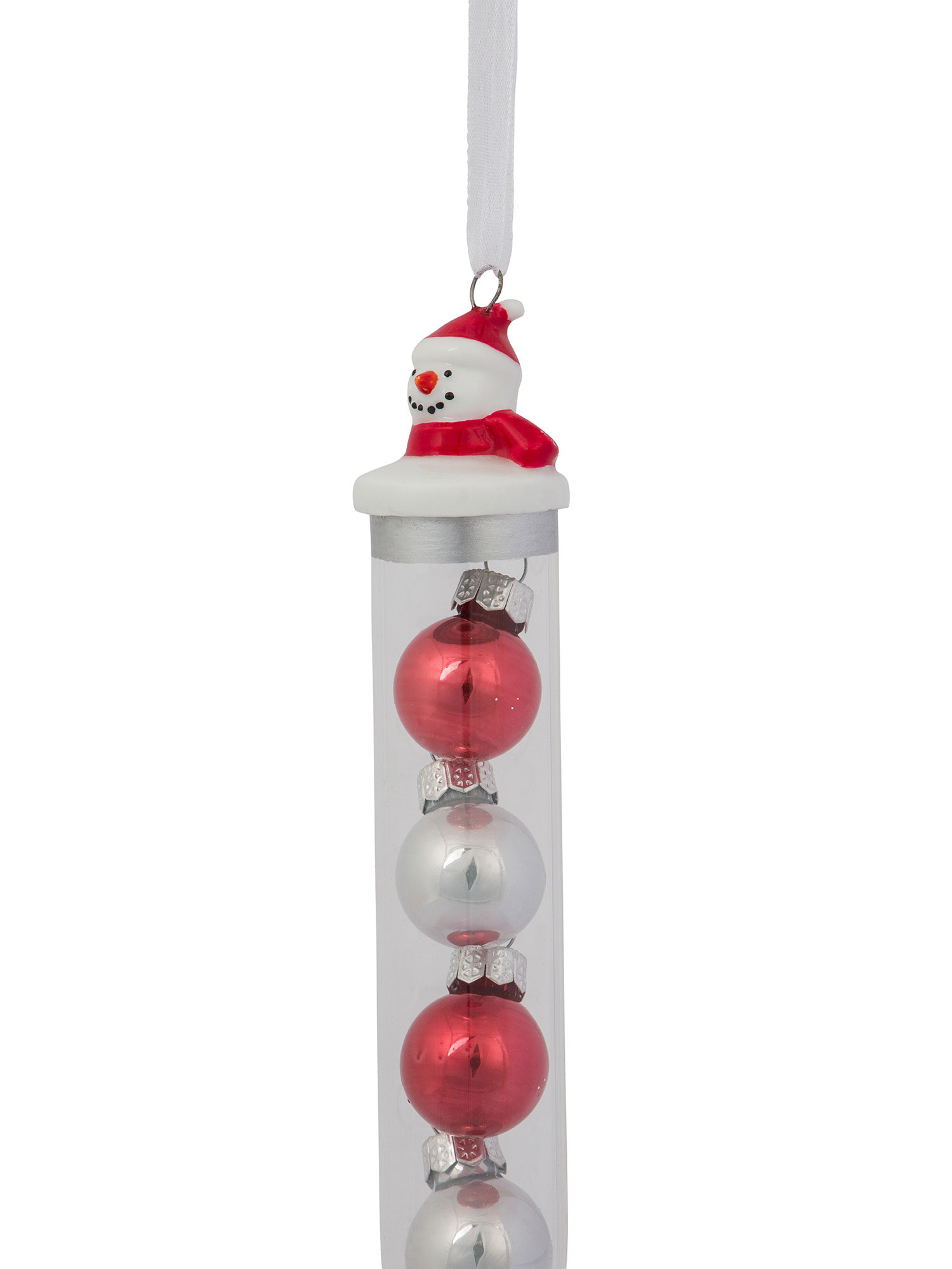 Glass and porcelain tree decoration, Red, large image number 1
