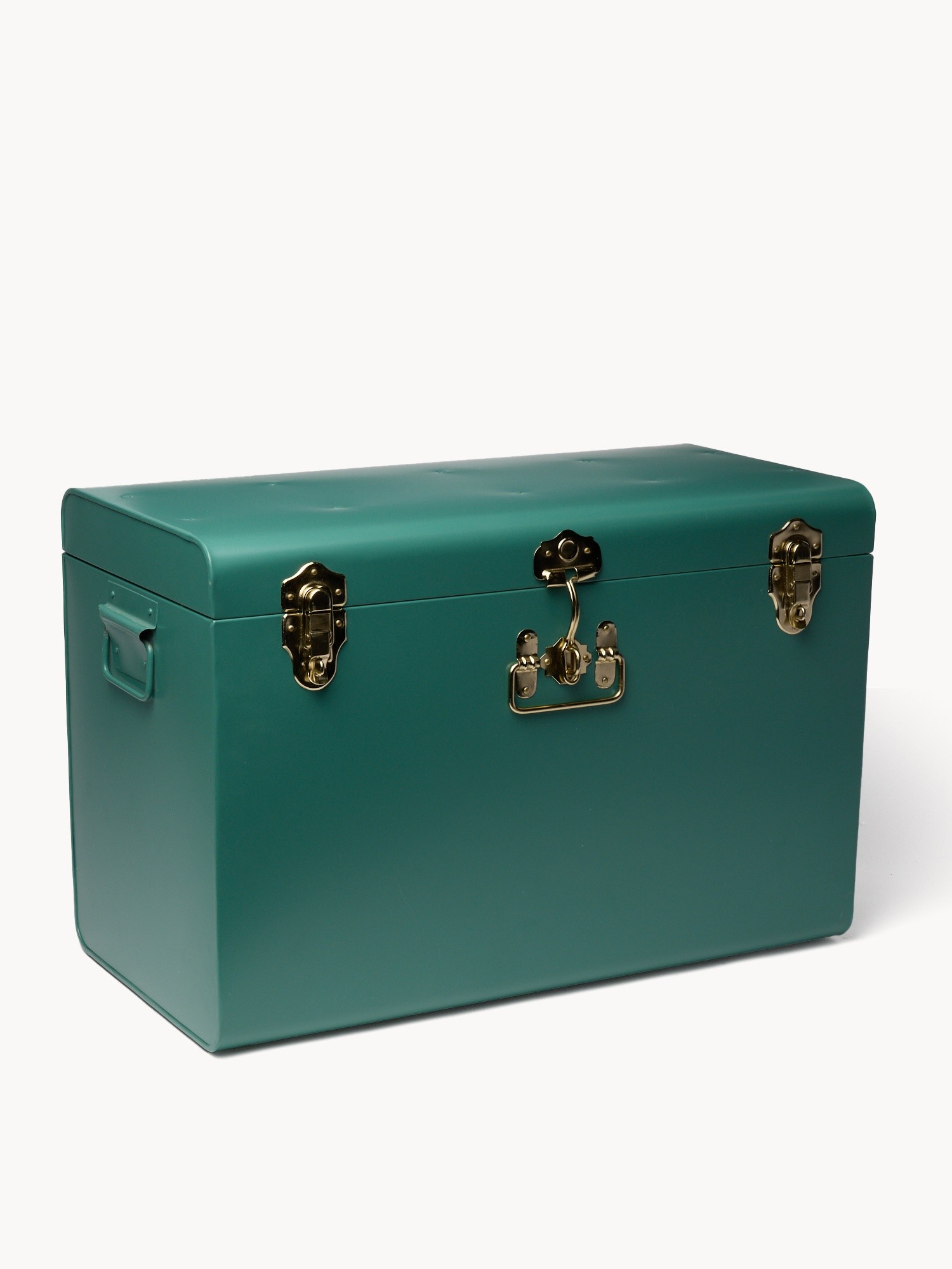 Baule decorativo in acciaio verniciato, Verde, large image number 0