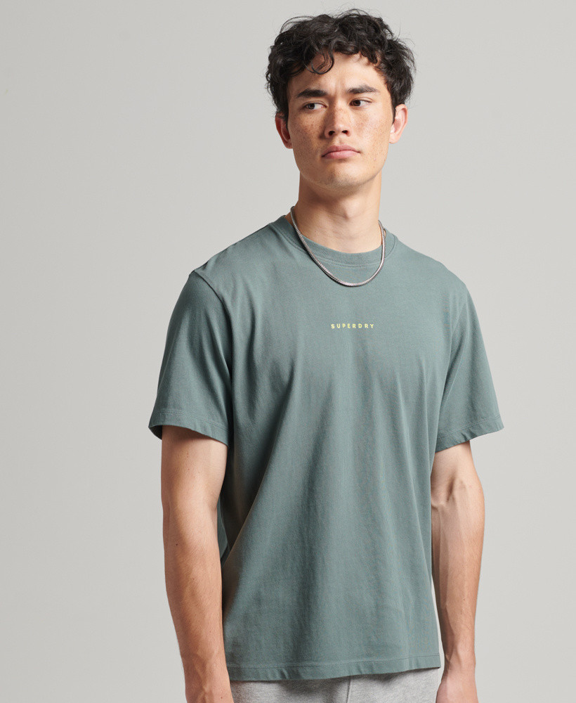 Superdry basic micro logo cotton t-shirt, Sage Green, large image number 1