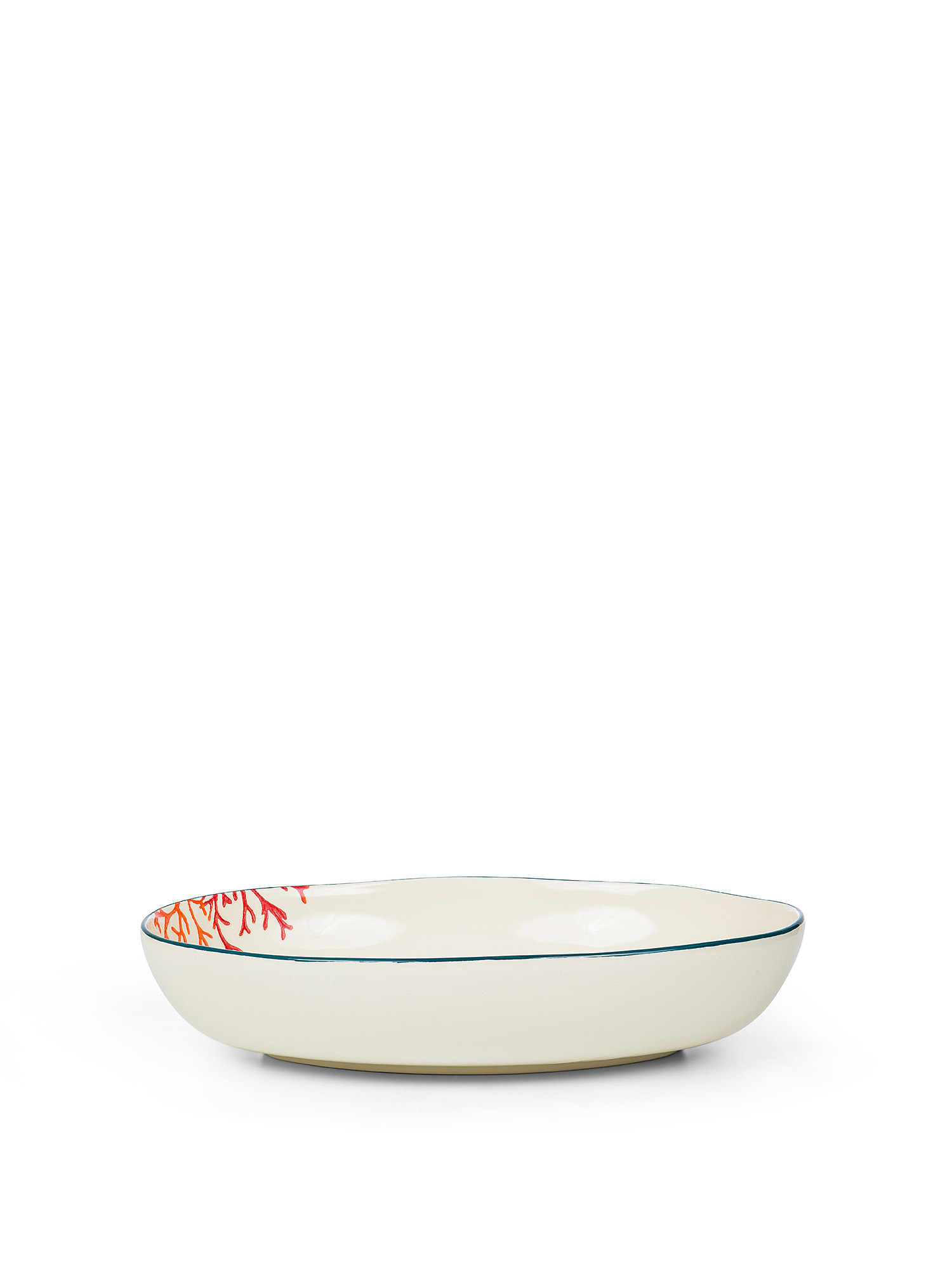 Ceramic bowl with coral motif, White, large image number 0