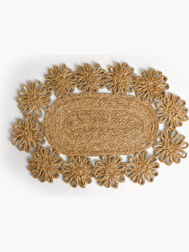 Tovaglietta naturale in fibra di abaca