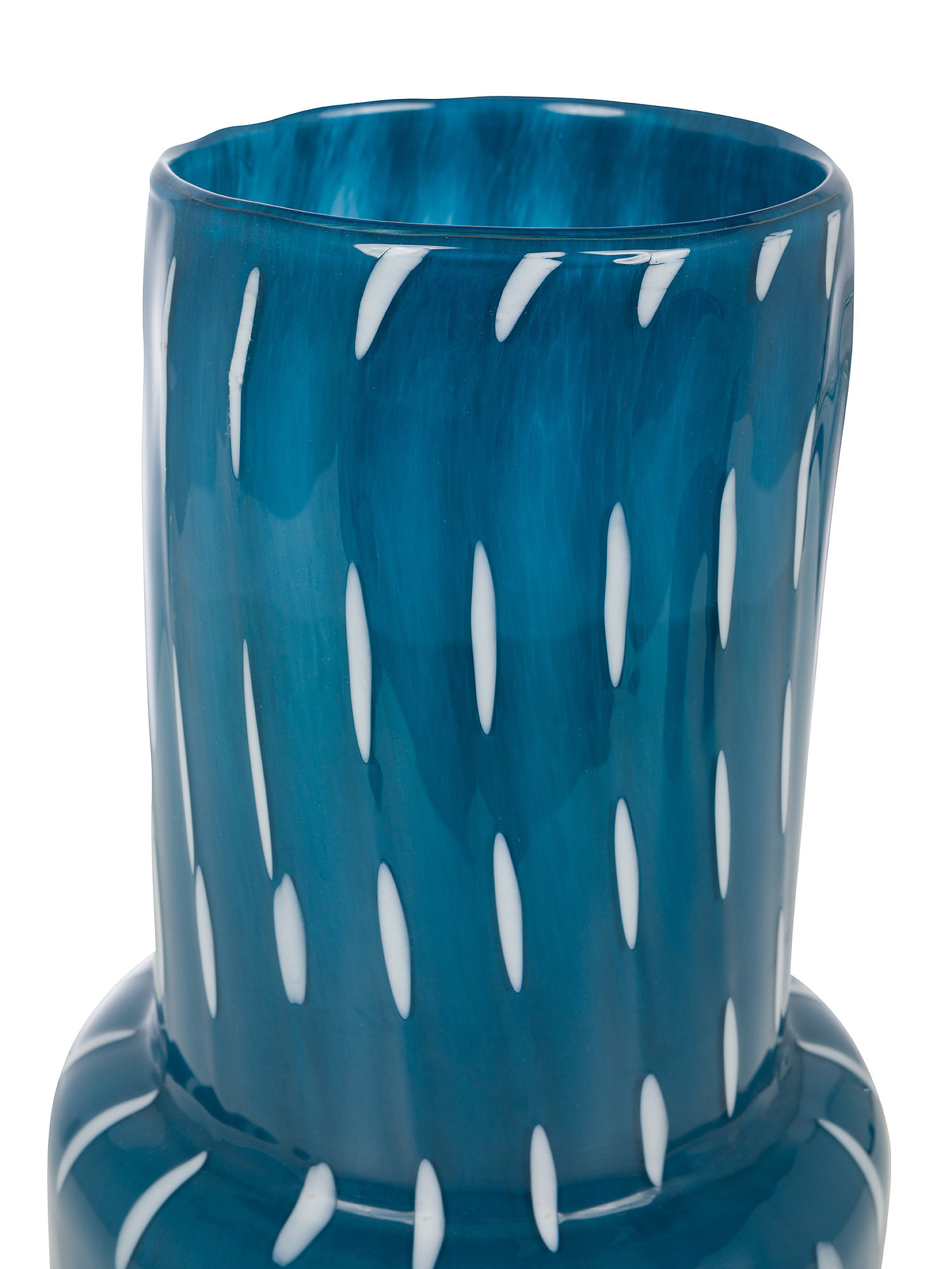 Vaso in vetro colorato in pasta, Blu, large image number 1