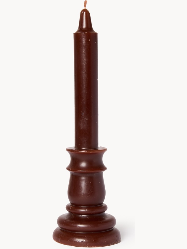 Candle with wax candle holder