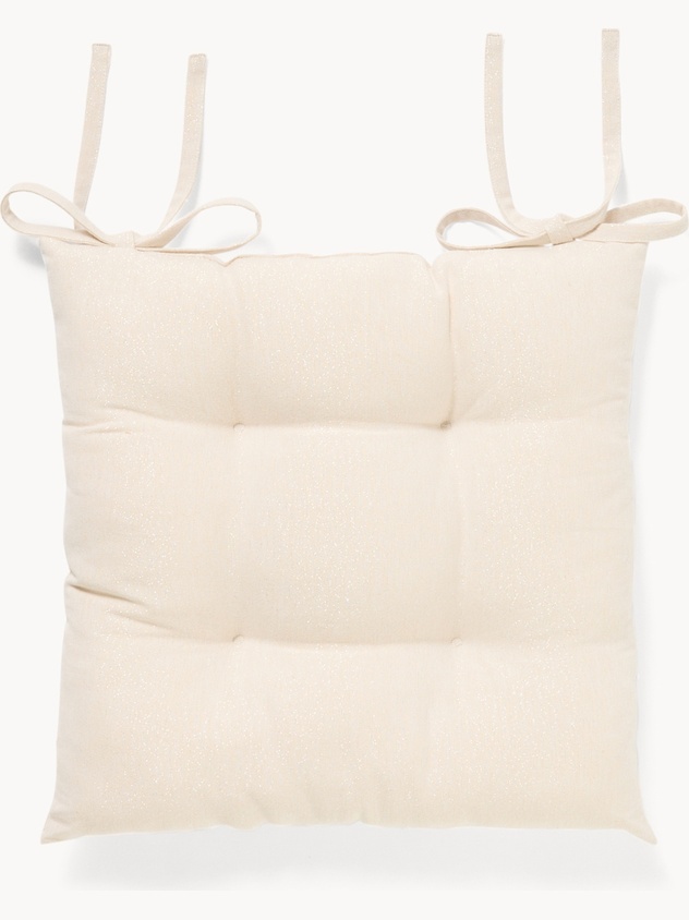 Cuscino da sedia in cotone e lurex