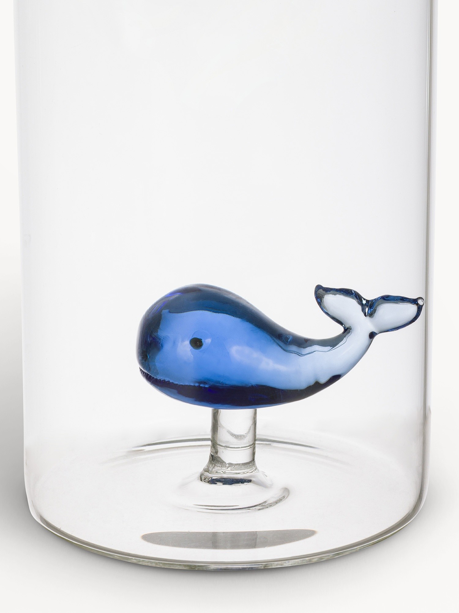 Borosilicate glass carafe with whale detail, Transparent, large image number 1