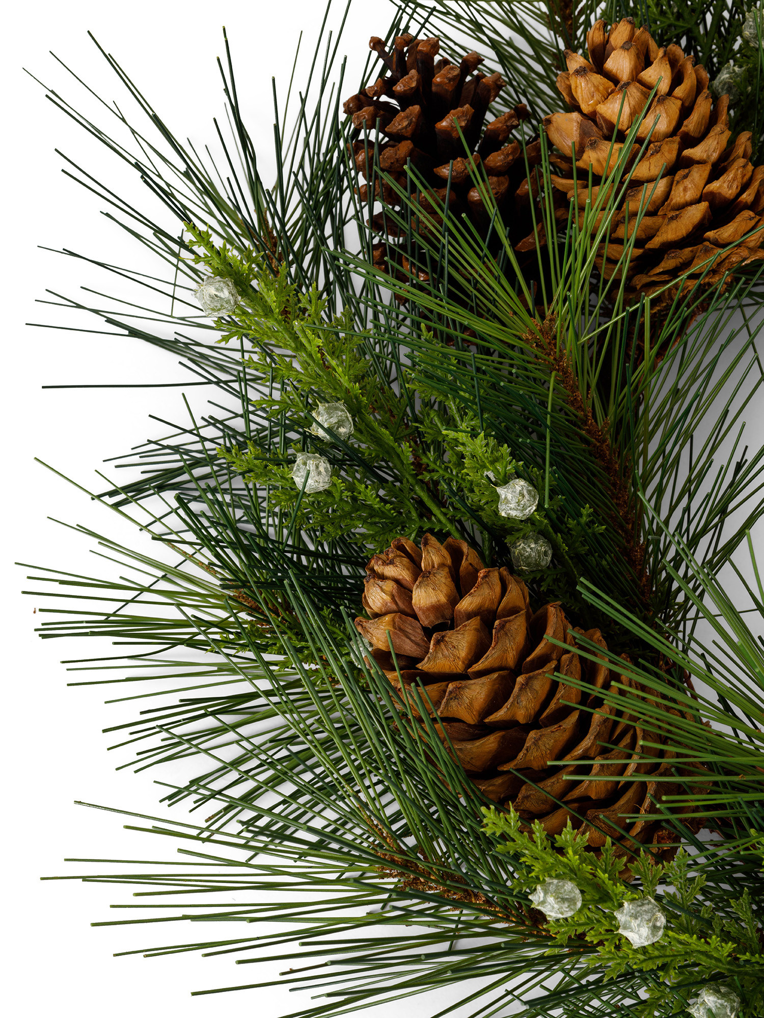 Wreath with pine cones, Green, large image number 1