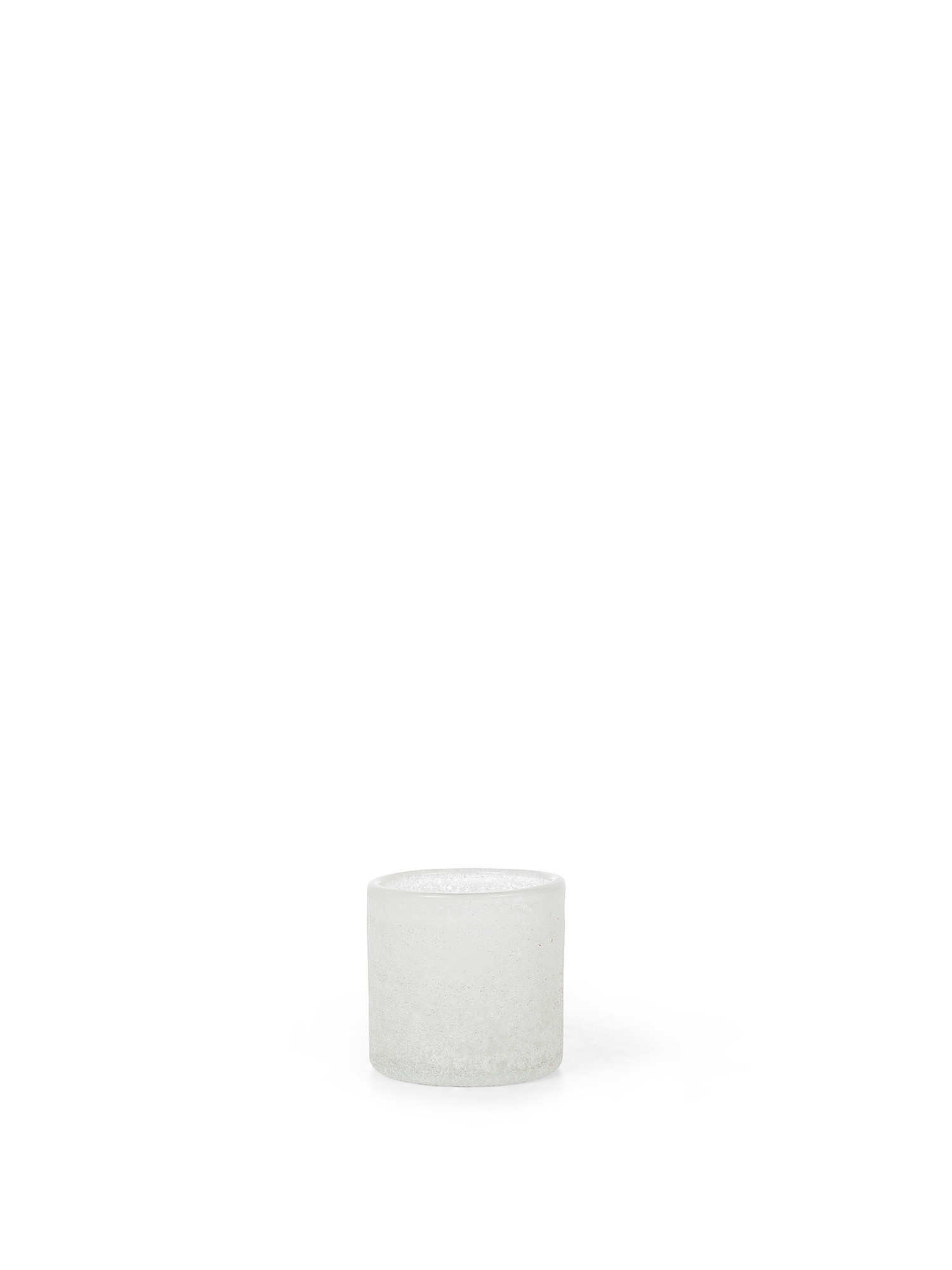 Votive t-light holder in frosted glass, White, large image number 0