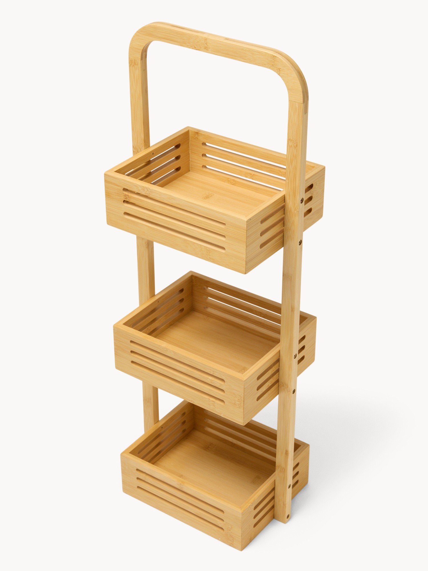 Mobiletto in bamboo, Beige, large image number 1