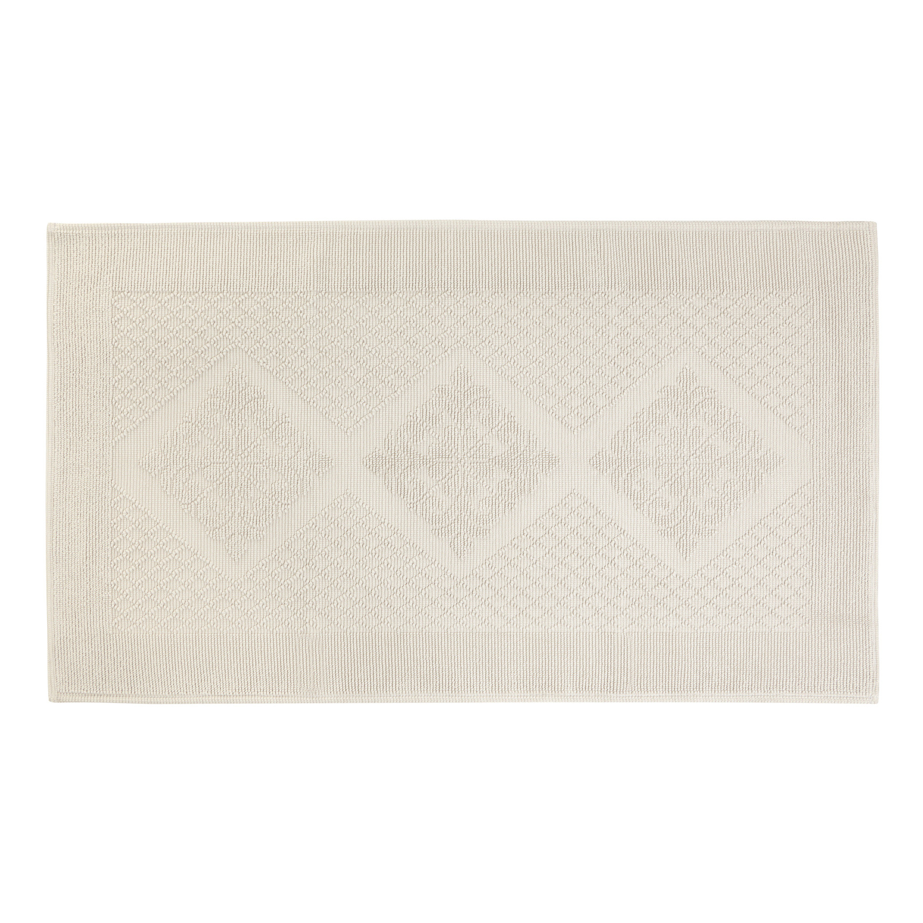 Short pile jacquard bath mat, Grey, large image number 0