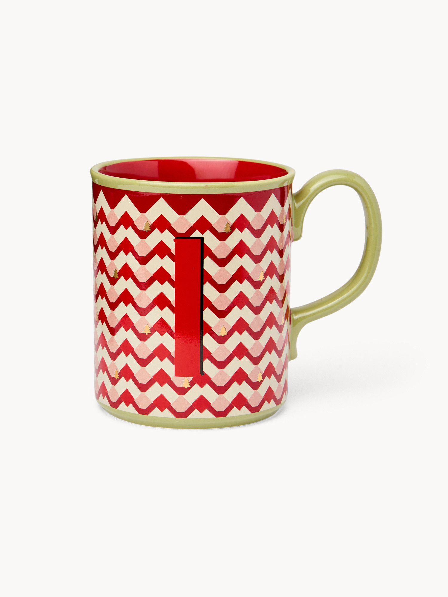 Ceramic mug letter I, Red, large image number 0