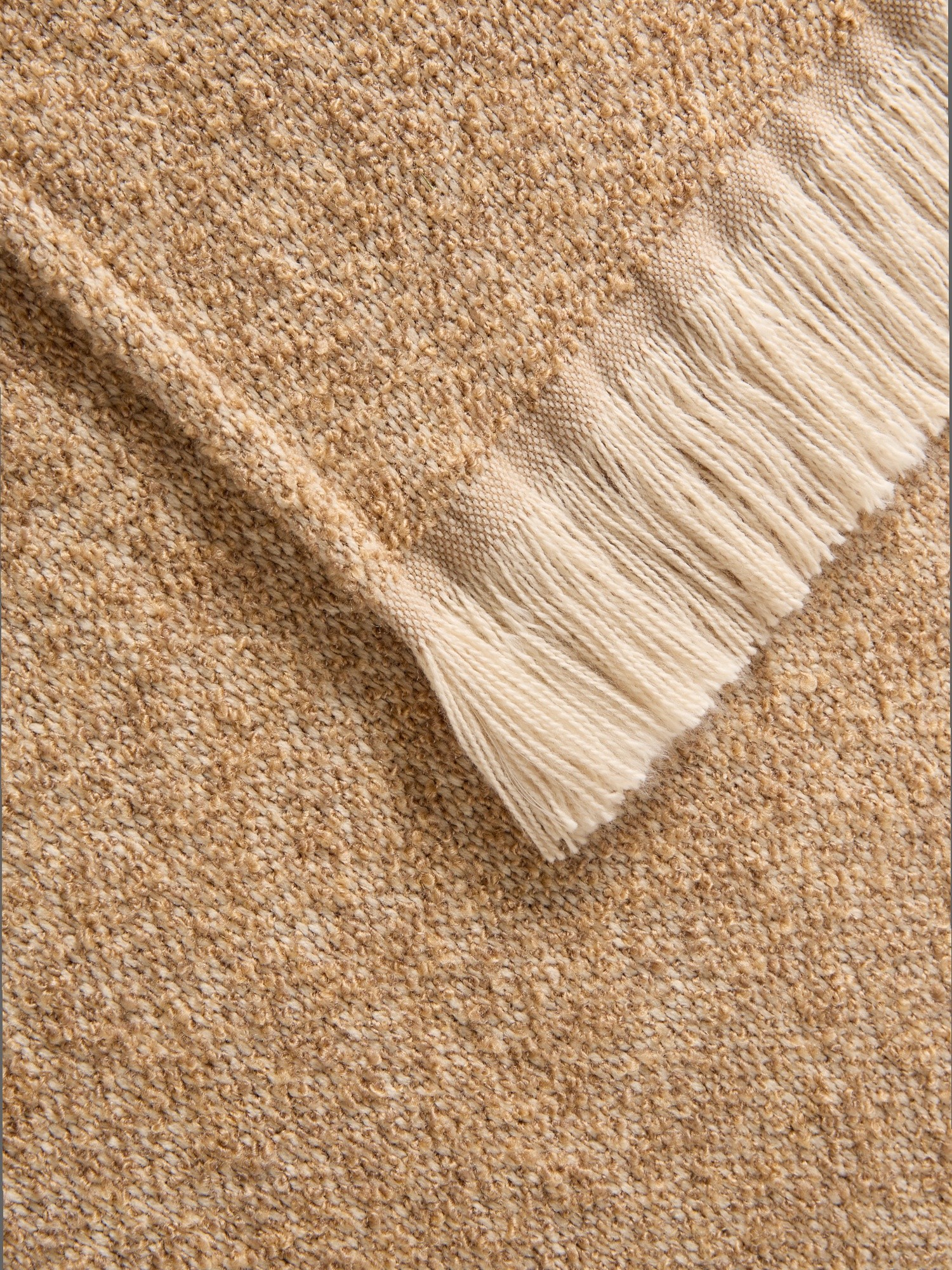 Plaid lavorazione boucl&egrave;, Beige, large image number 1