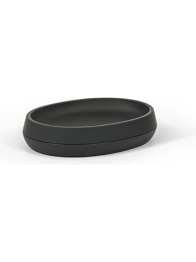 Opaque plastic soap dish
