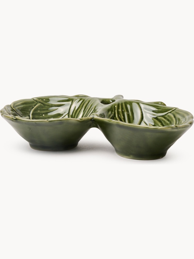 Artichoke-shaped ceramic appetizer dish