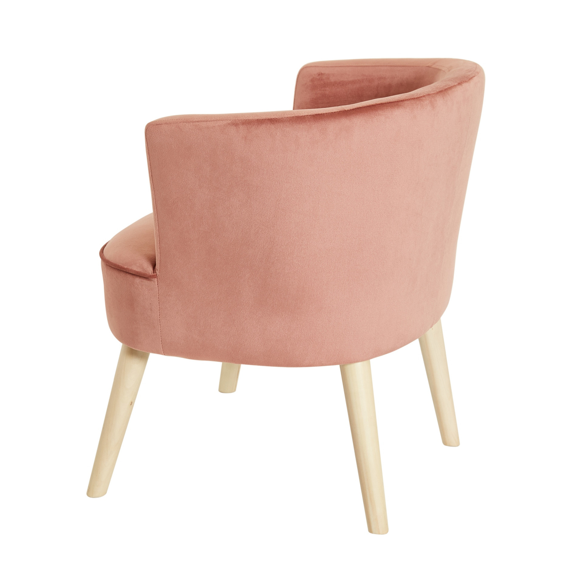 New Juju armchair in velvet, Powder Pink, large image number 1