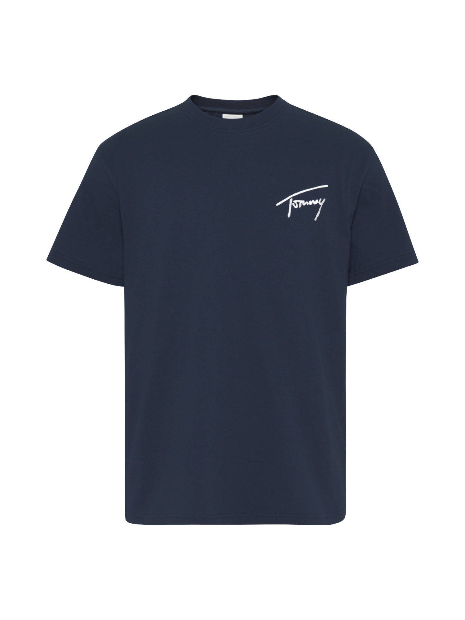 T-shirt con stampa signature, Blu, large image number 0